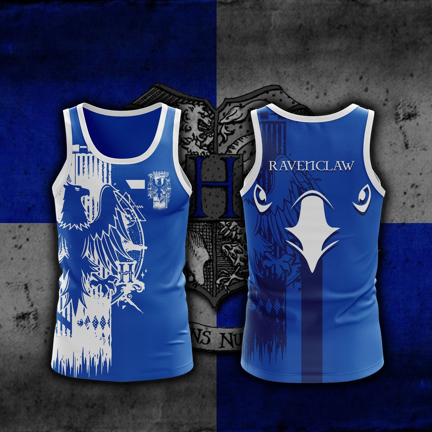 Quidditch Harry Potter Hogwarts House Gryffindor Slytherin Ravenclaw Hufflepuff Unisex 3D Tank Top Ravenclaw S