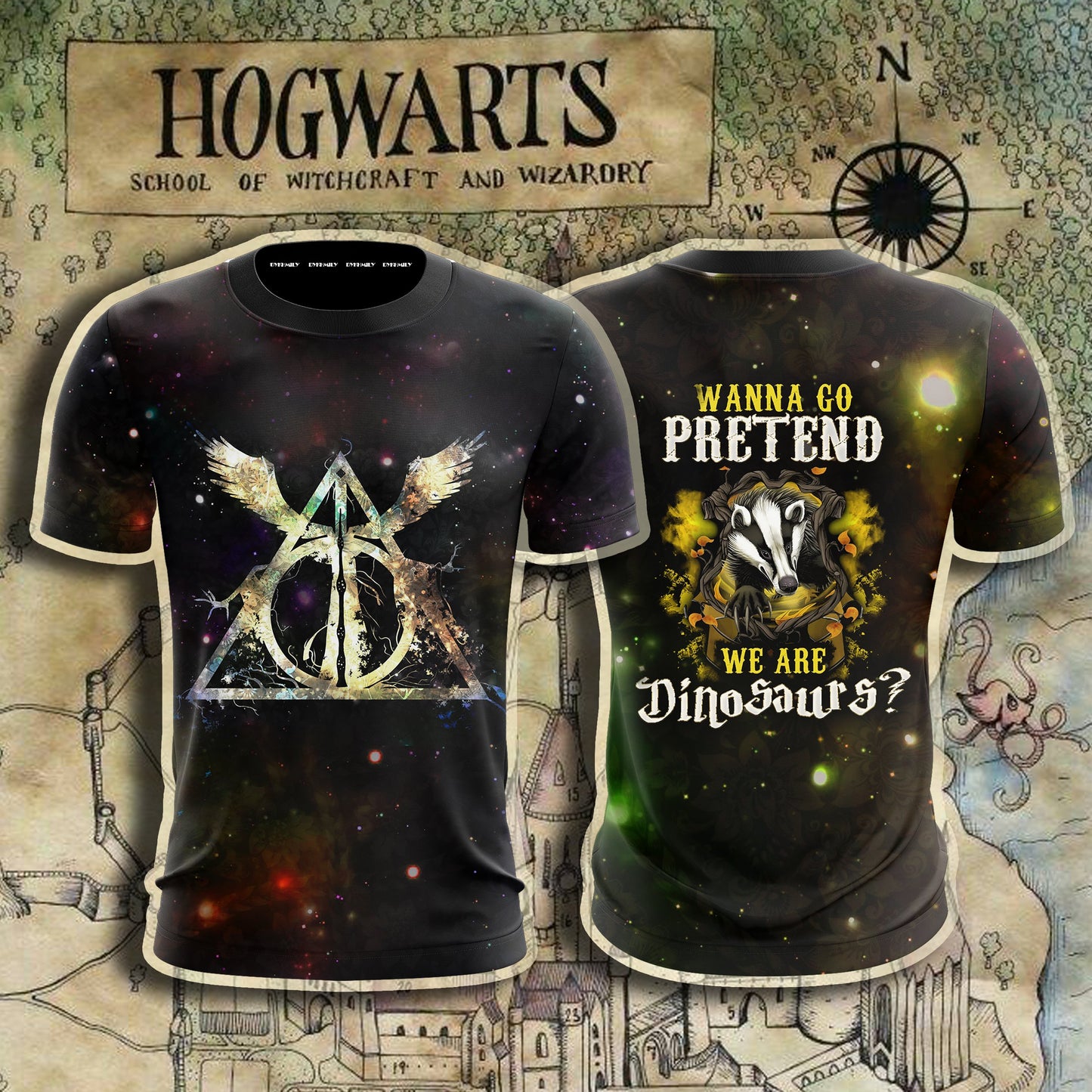 Hufflepuff Harry Potter - Wanna Go Pretend We Are Dinosaurs? T-shirt S