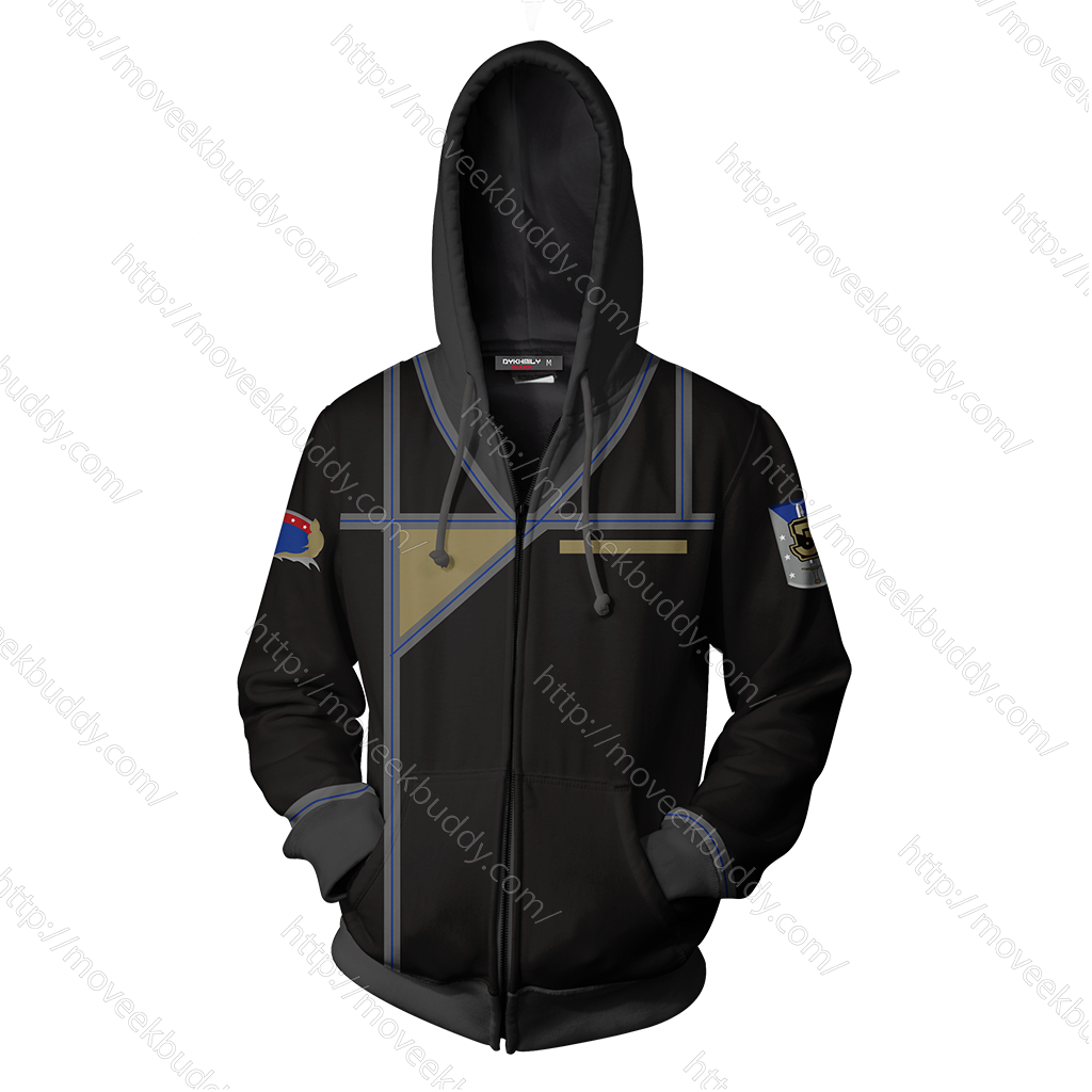 Babylon 5 Army Of Light Uniform Cosplay Zip Up Hoodie Jacket