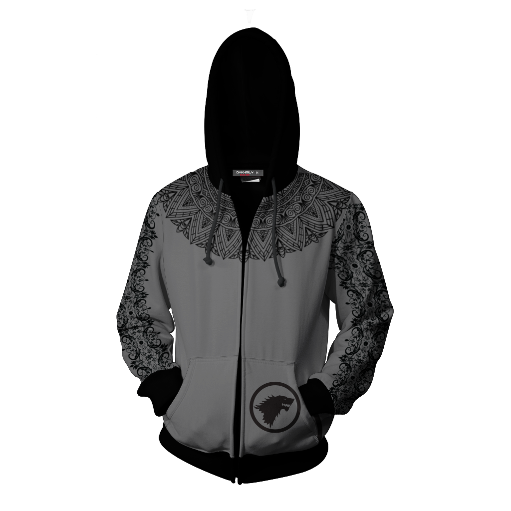 House Stark Game Of Thrones New Zip Up Hoodie