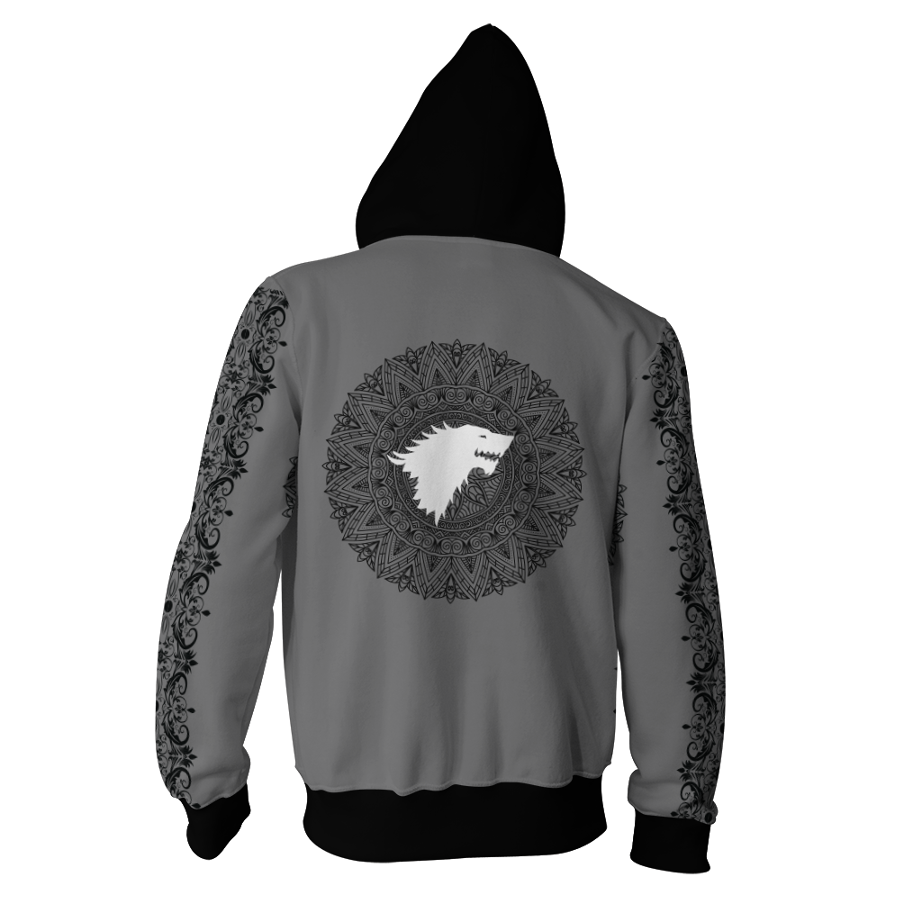 House Stark Game Of Thrones New Zip Up Hoodie