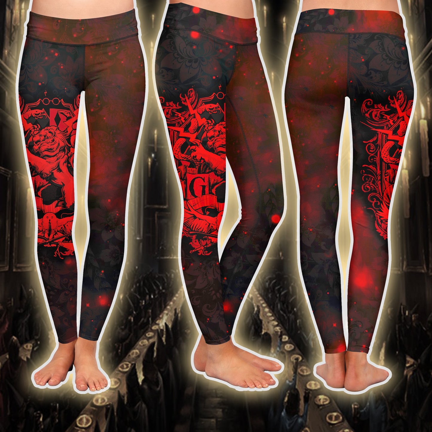 The Gryffindor Lion Harry Potter Version Galaxy 3D Leggings S