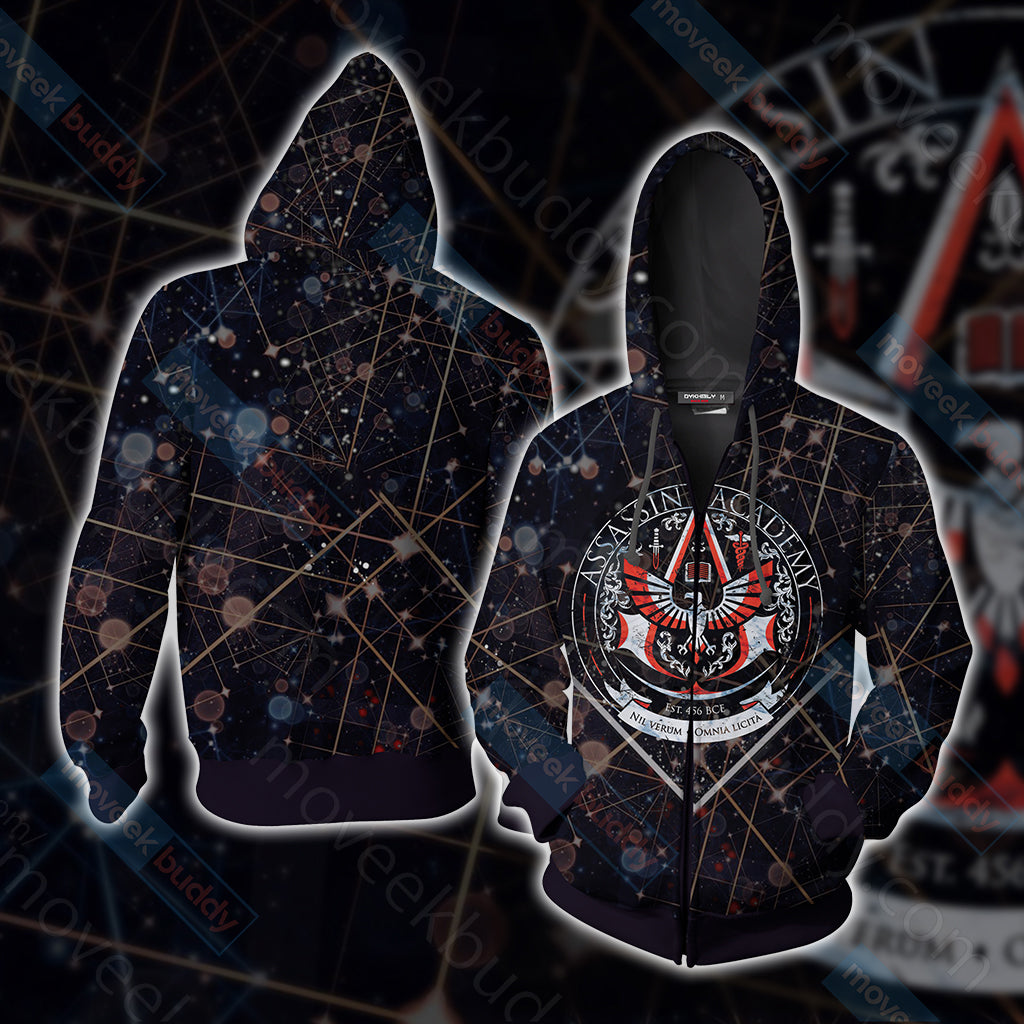 Assassin's Creed Academy Unisex 3D T-shirt Zip Hoodie XS