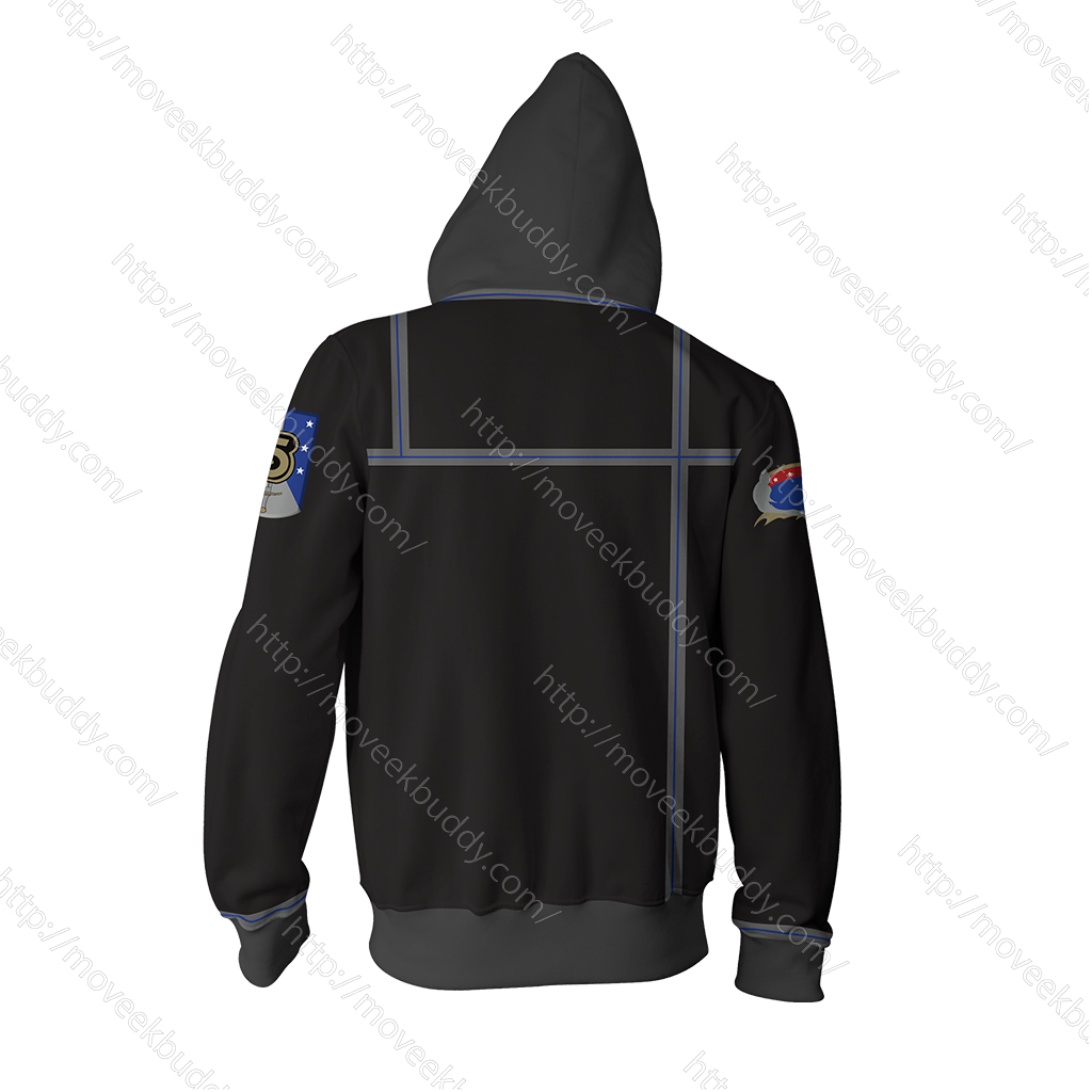 Babylon 5 Army Of Light Uniform Cosplay Zip Up Hoodie Jacket