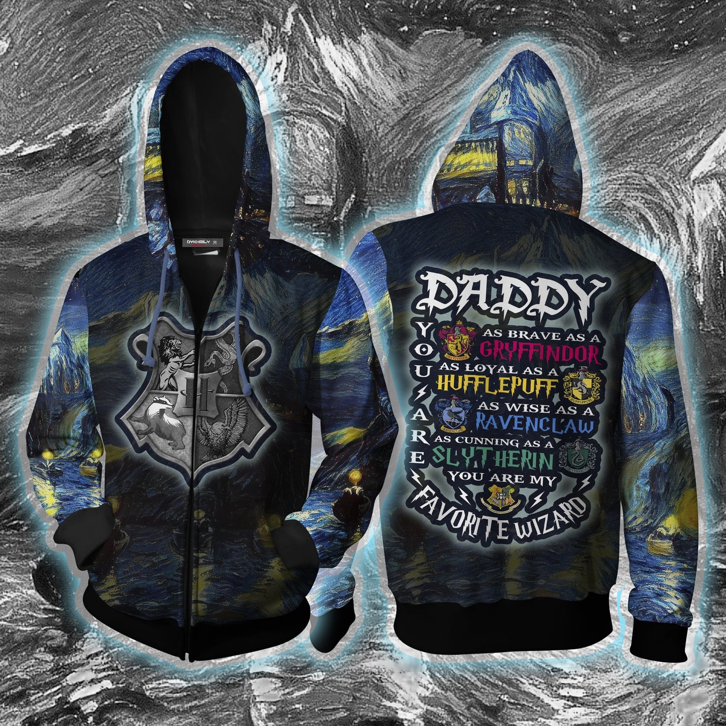 Daddy - You Are My Favorite Wizard Harry Potter Unisex 3D T-shirt Zip Hoodie S