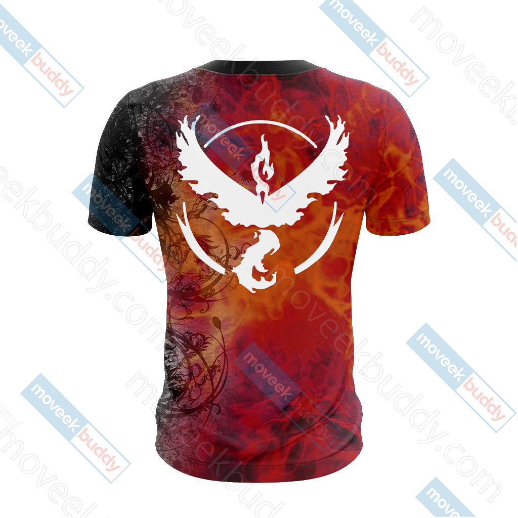 Pokemon Go - House Valor The Flame In the Night Unisex 3D T-shirt