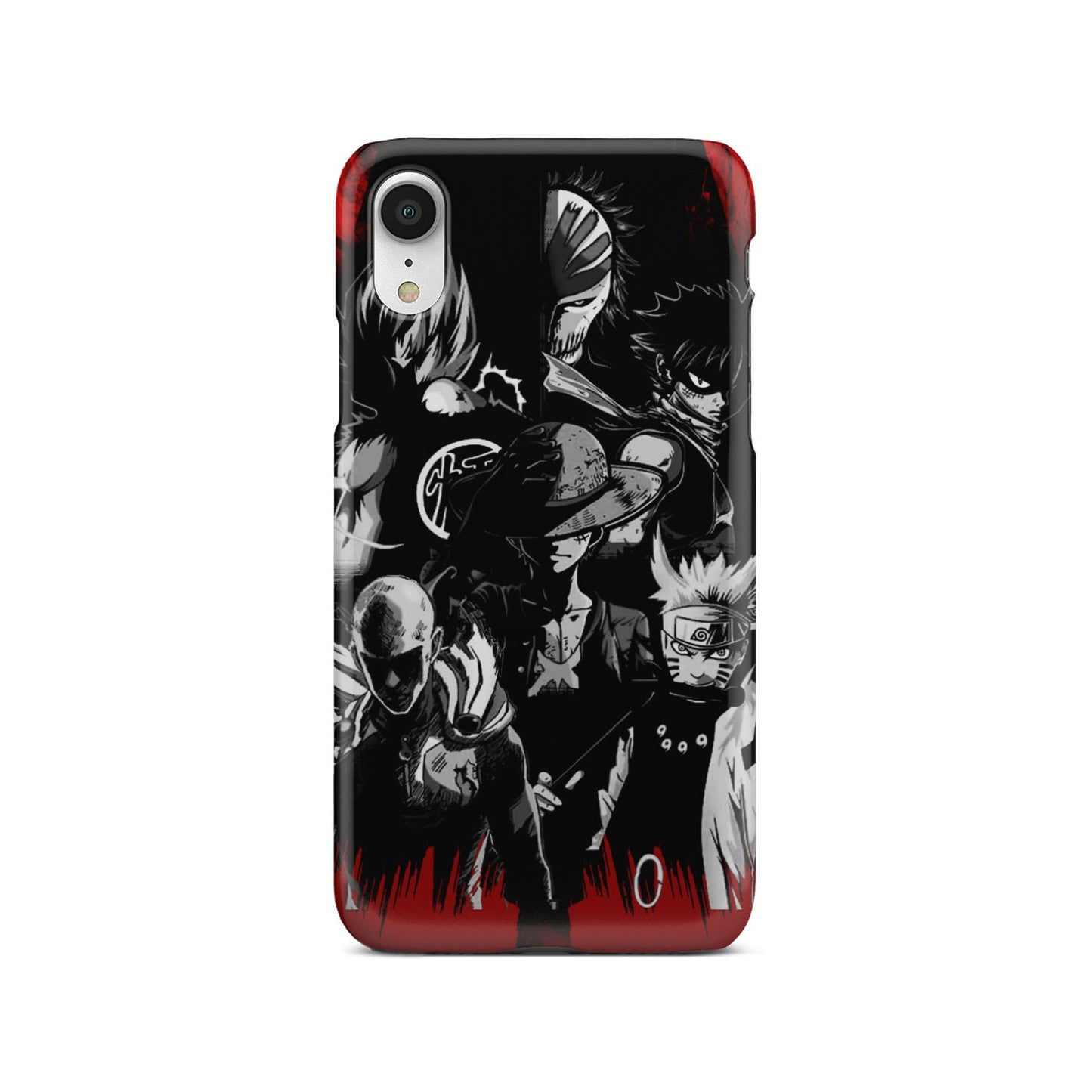 Naruto, Saitama, Luffy,  Luffy,, Goku and Kurosaki Phone Case iPhone Xr