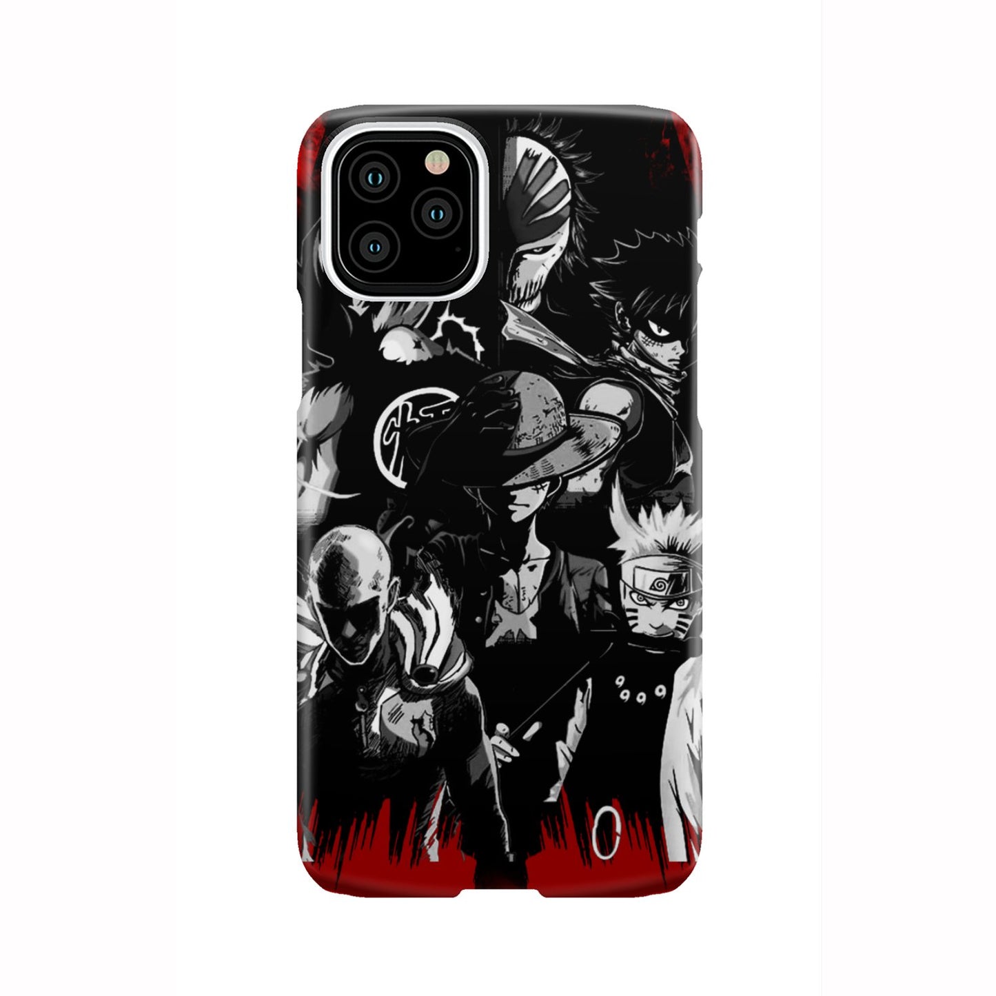 Naruto, Saitama, Luffy,  Luffy,, Goku and Kurosaki Phone Case iPhone 11 Pro