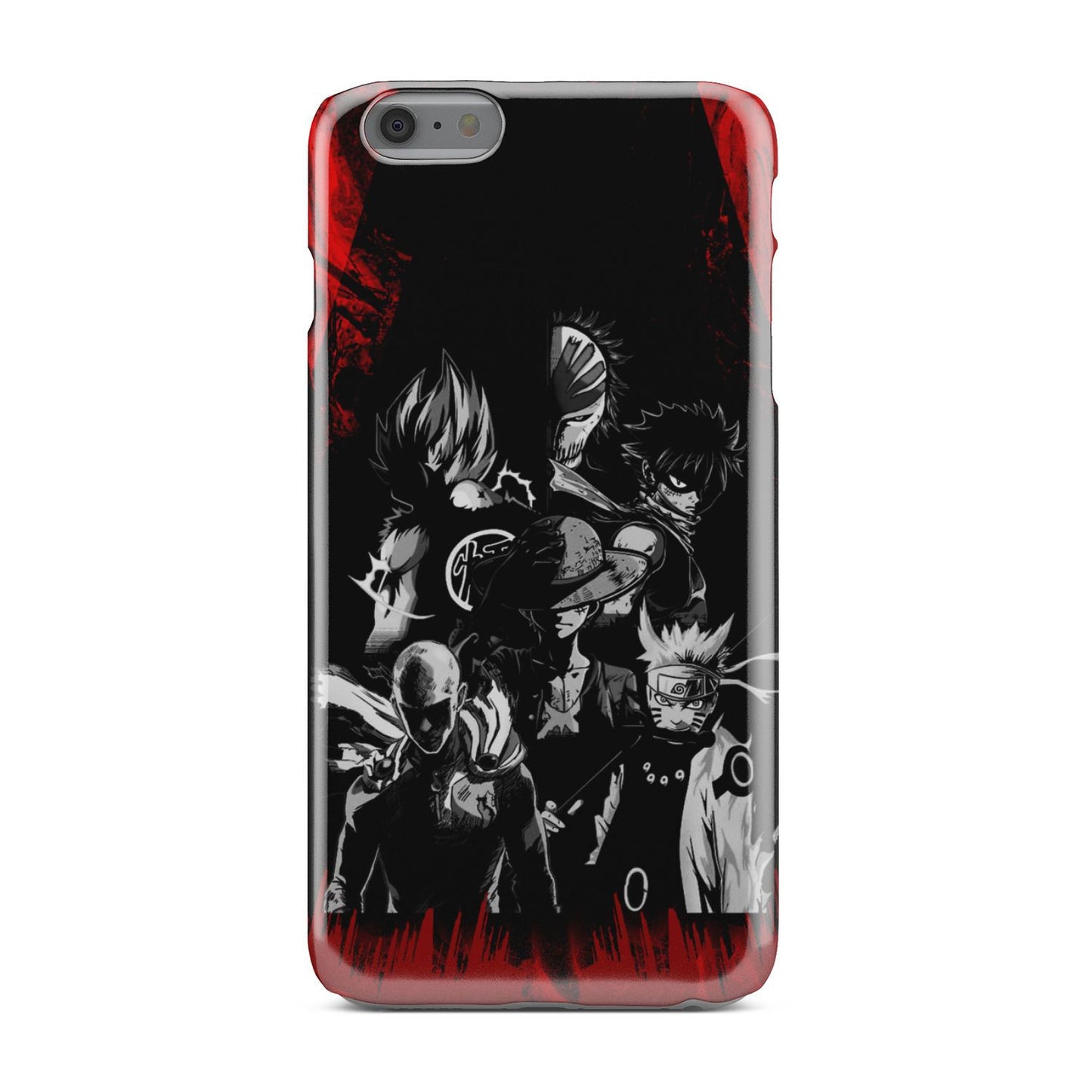 Naruto, Saitama, Luffy, Natsu, Goku and Kurosaki Phone Case iPhone 6s Plus