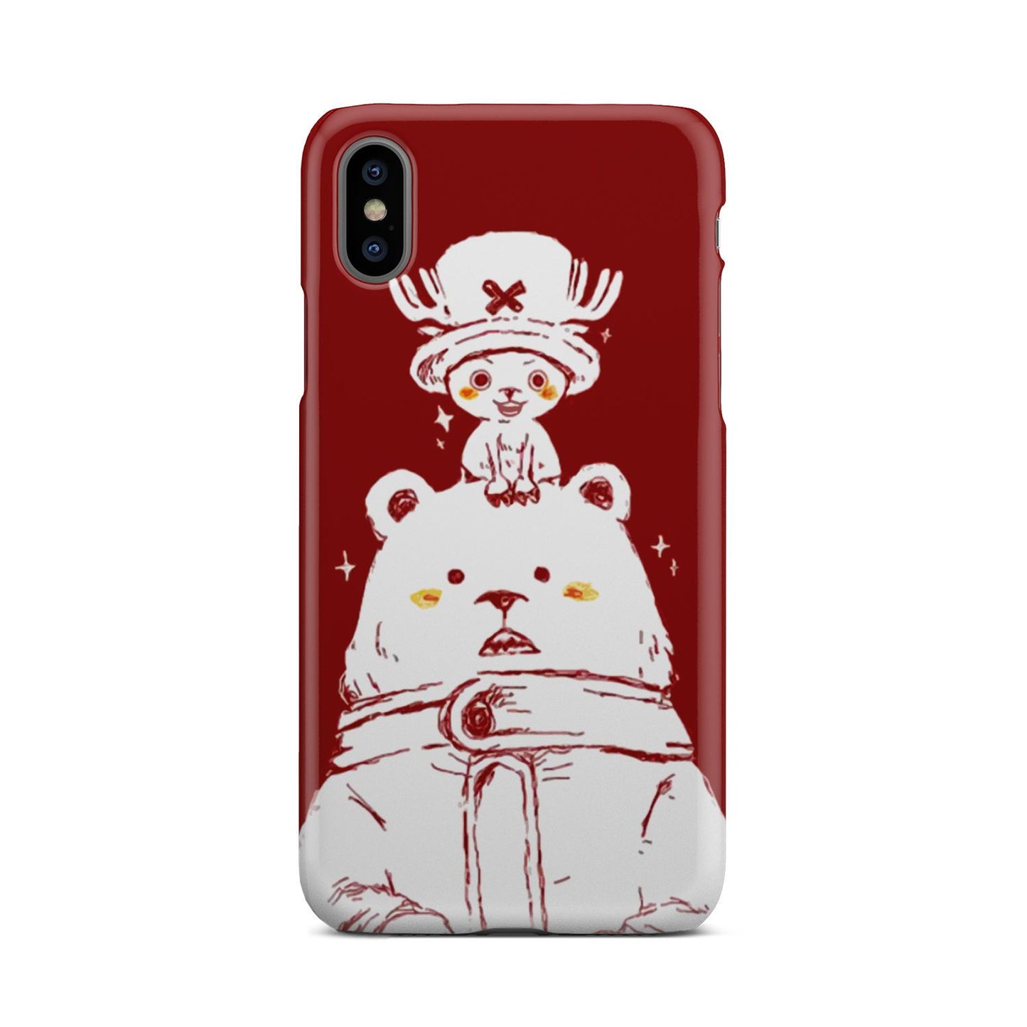 One Piece Chopper and Cute Bear Phone Case iPhone X