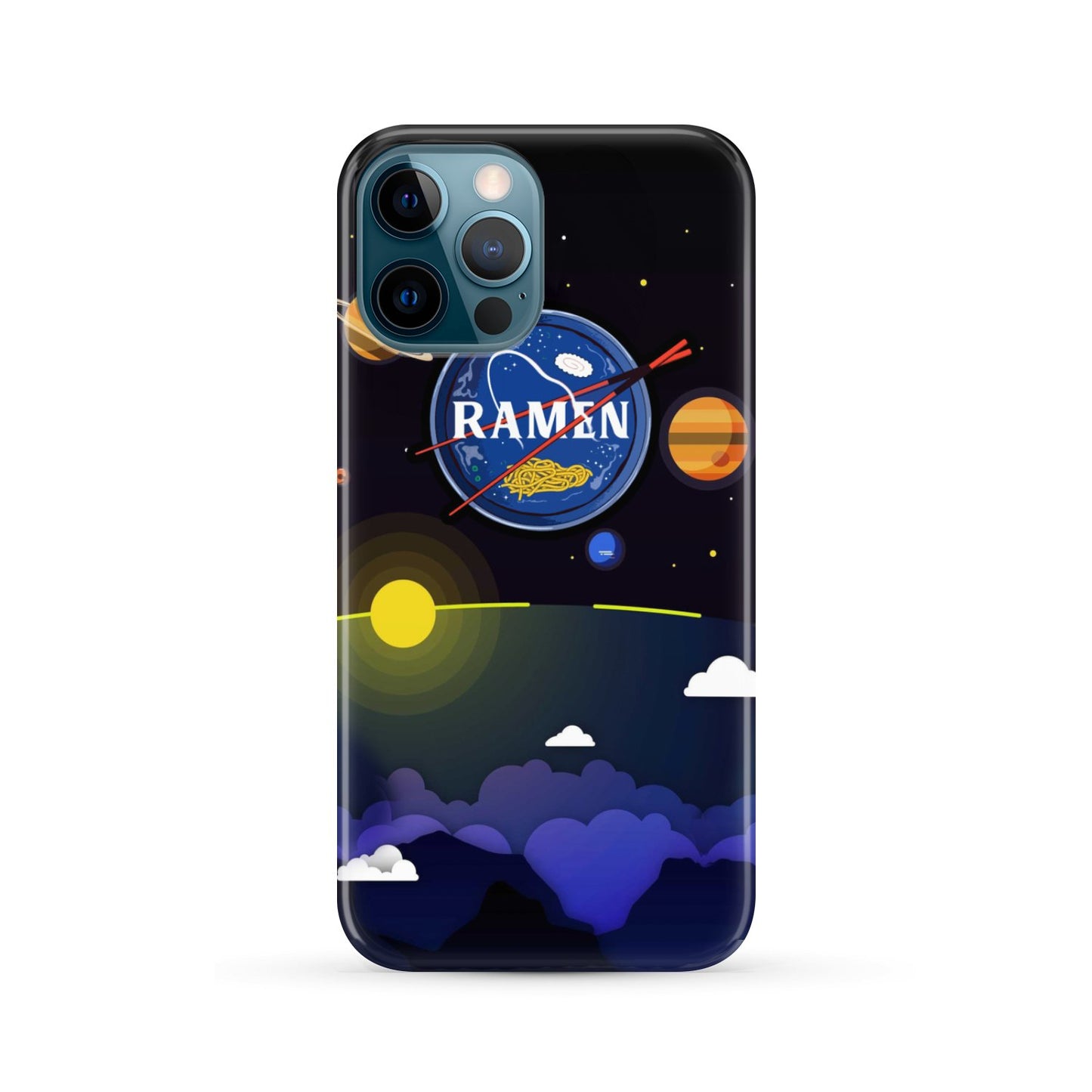 Ramen In Nasa Style Phone Case iPhone 12 Pro Max