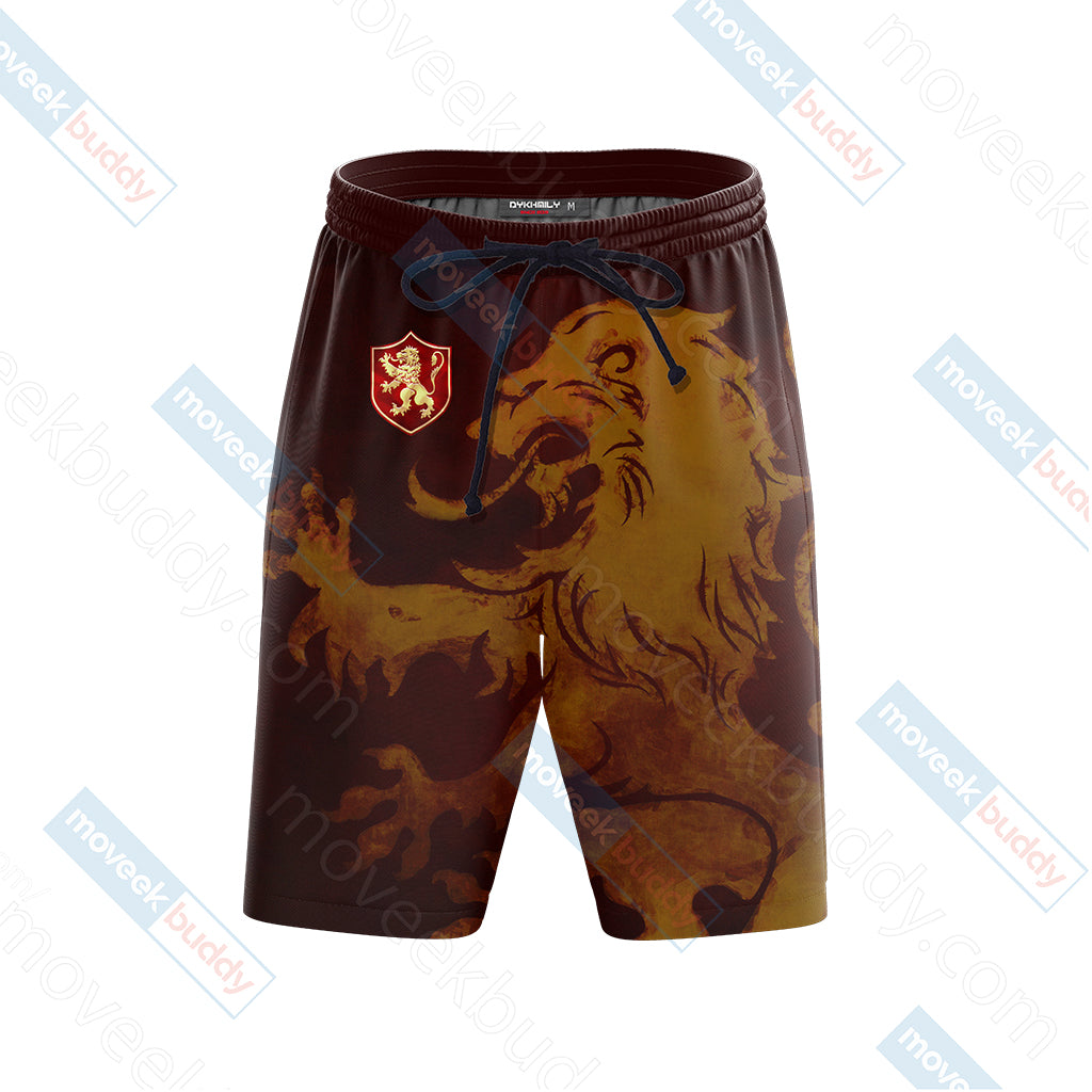 House Lannister Game Of Thrones 3D Beach Shorts