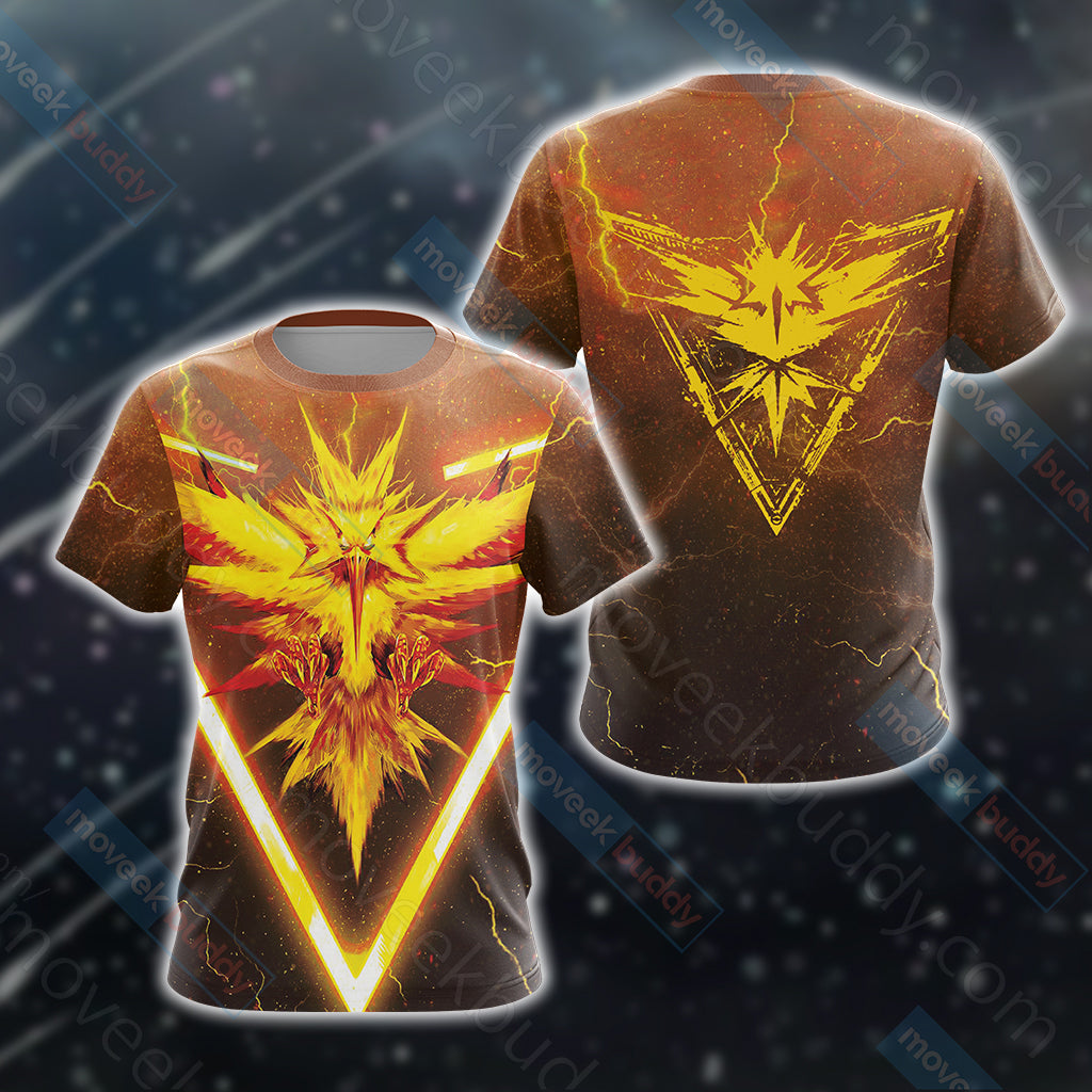 Pokemon Go - Team Instinct New Unisex 3D T-shirt S