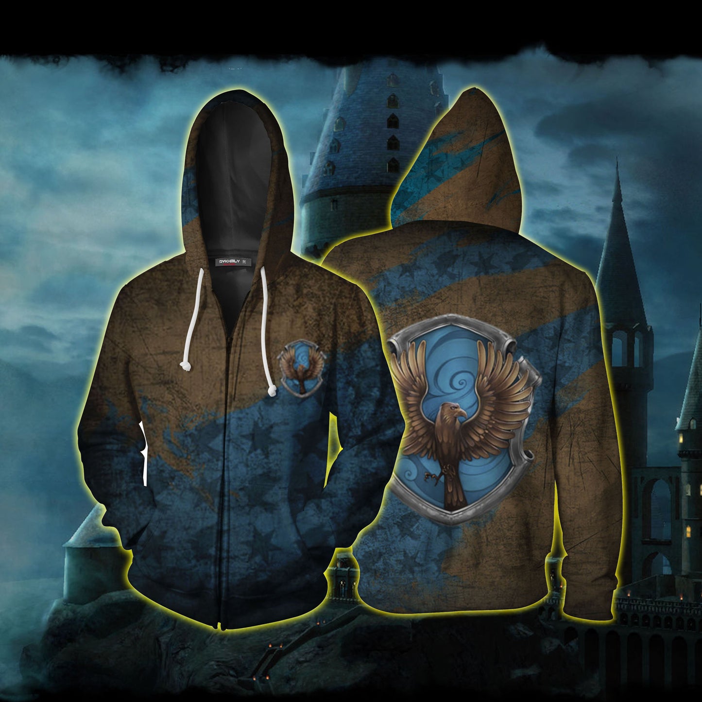 Harry Potter Ravenclaw House Zip Up Hoodie S