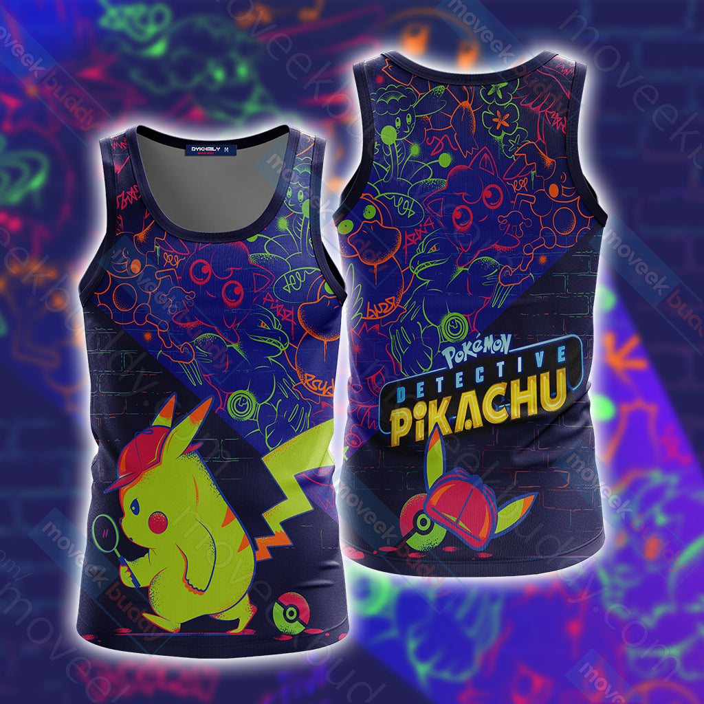 Detective Pikachu Unisex 3D T-shirt Tank Top S