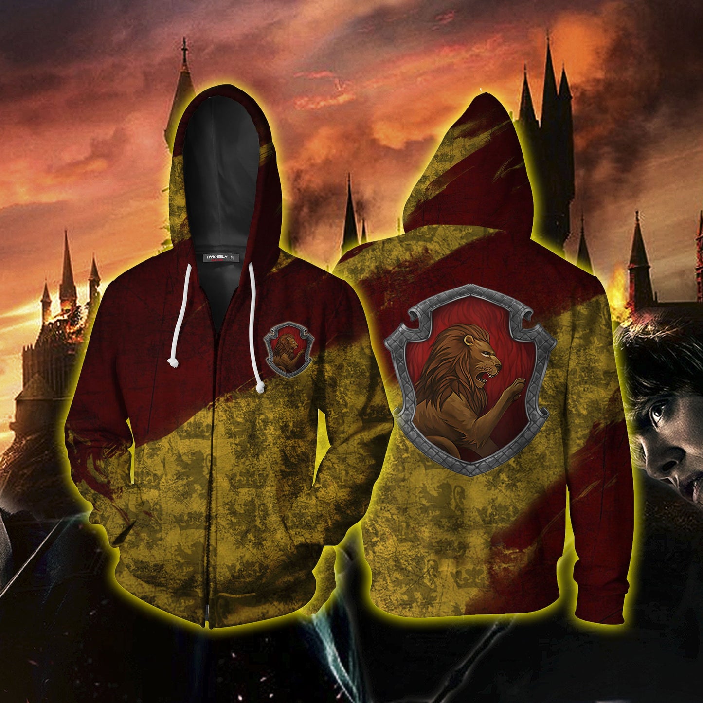 Harry Potter Gryffindor House Zip Up Hoodie S