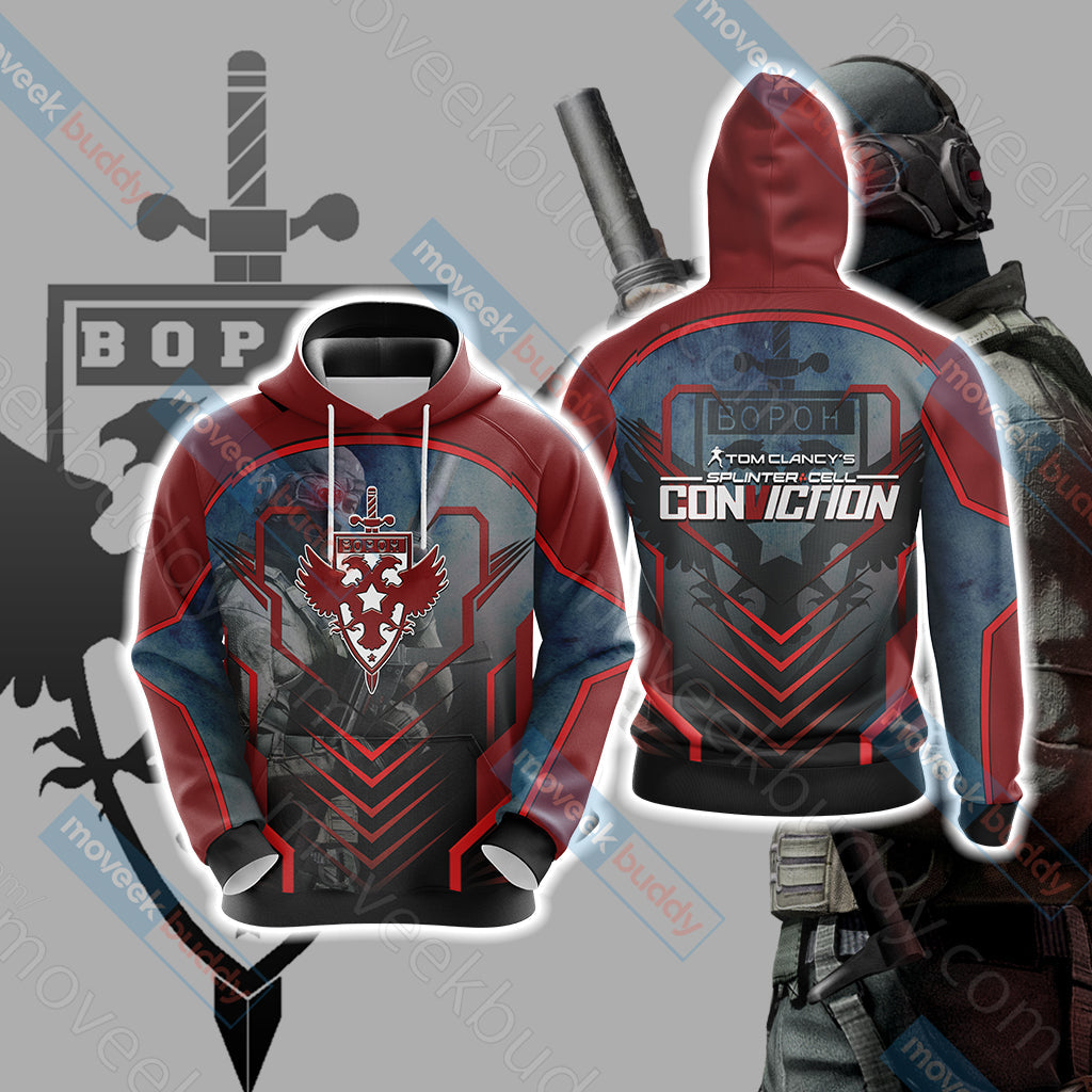 Tom Clancy's Splinter Cell: Conviction BopoH Logo Unisex 3D T-shirt Hoodie S
