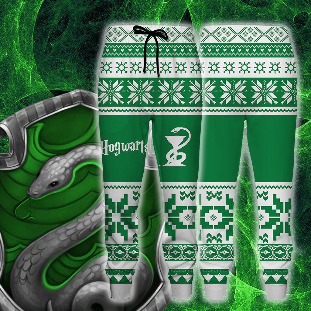 The Slytherin Snake Harry Potter Ugly Christmas Jogging Pants S