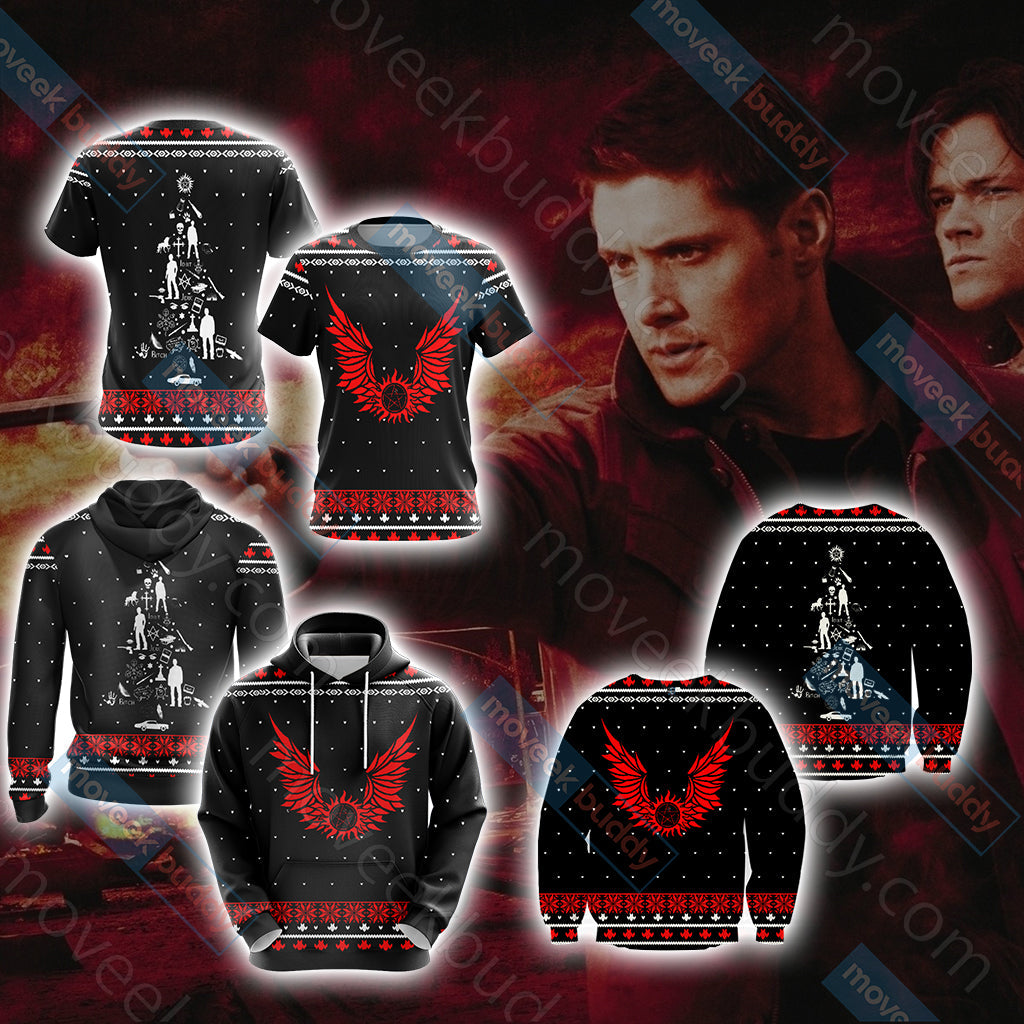 Supernatural Christmas Style Unisex 3D T-shirt