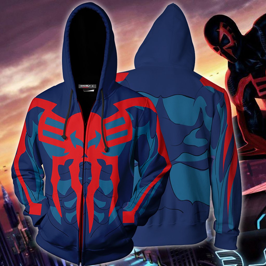 Spider-Man 2099 PS4 Video Games Cosplay Zip Up Hoodie Jacket S