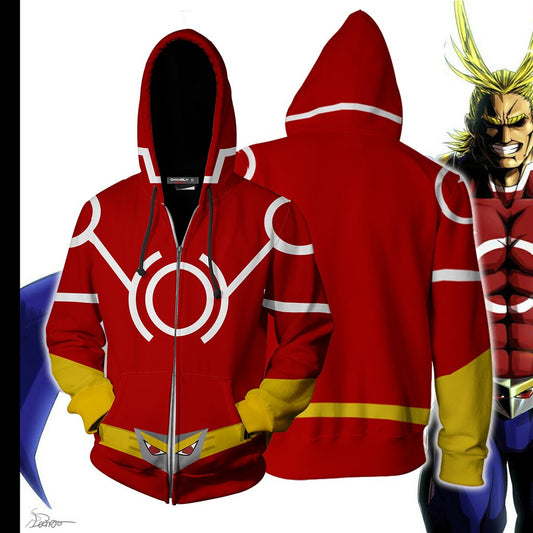 Boku No Hero Academia All Mighty Cosplay Zip Up Hoodie Jacket XS