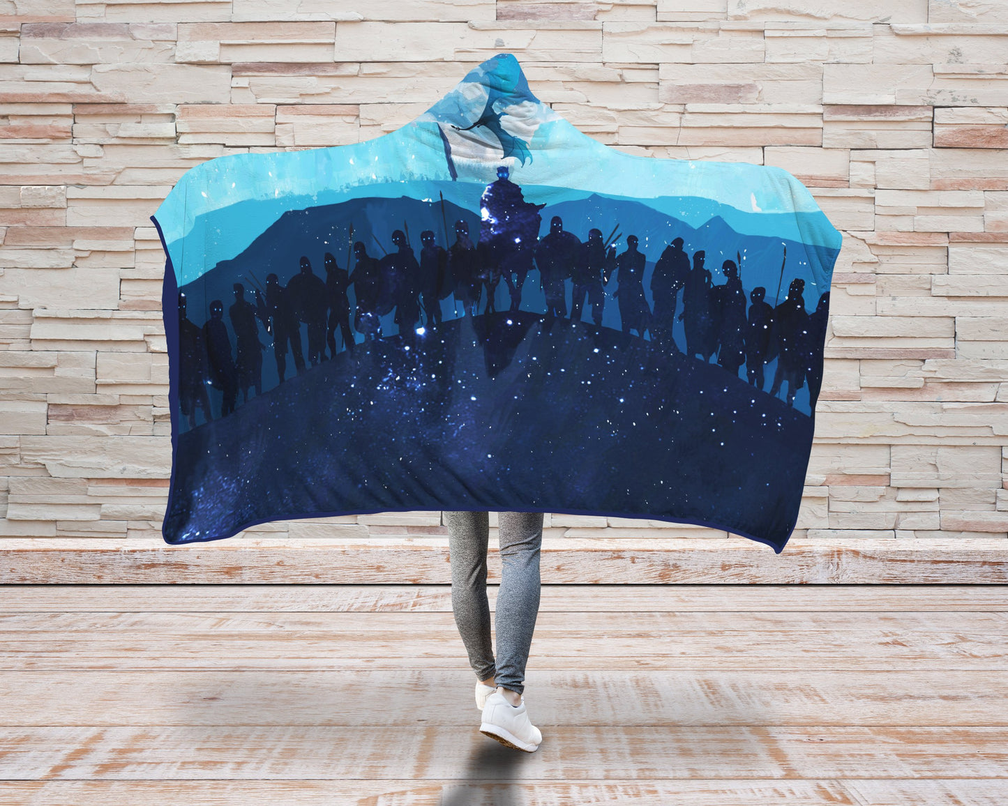 Game Of Thrones 3D Hooded Blanket Adult 80"x60" Winter Is Here