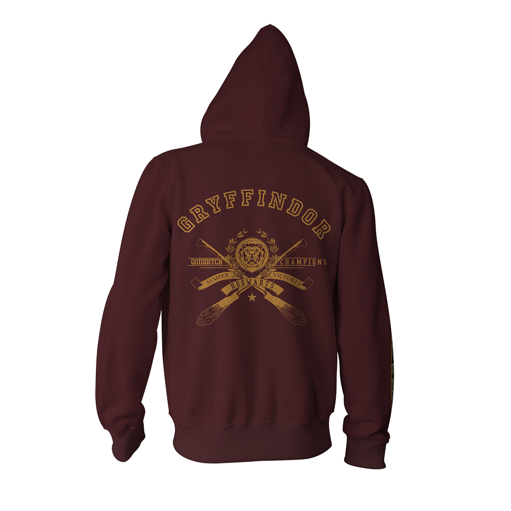 Quidditch Champion Gryffindor Team Harry Potter Zip Up Hoodie