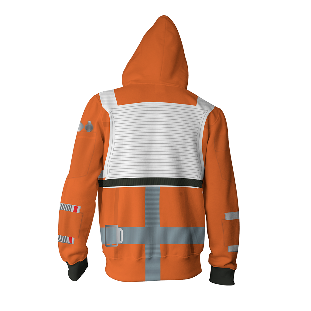Star Wars X-wing Pilot Cosplay Zip Up Hoodie Jacket
