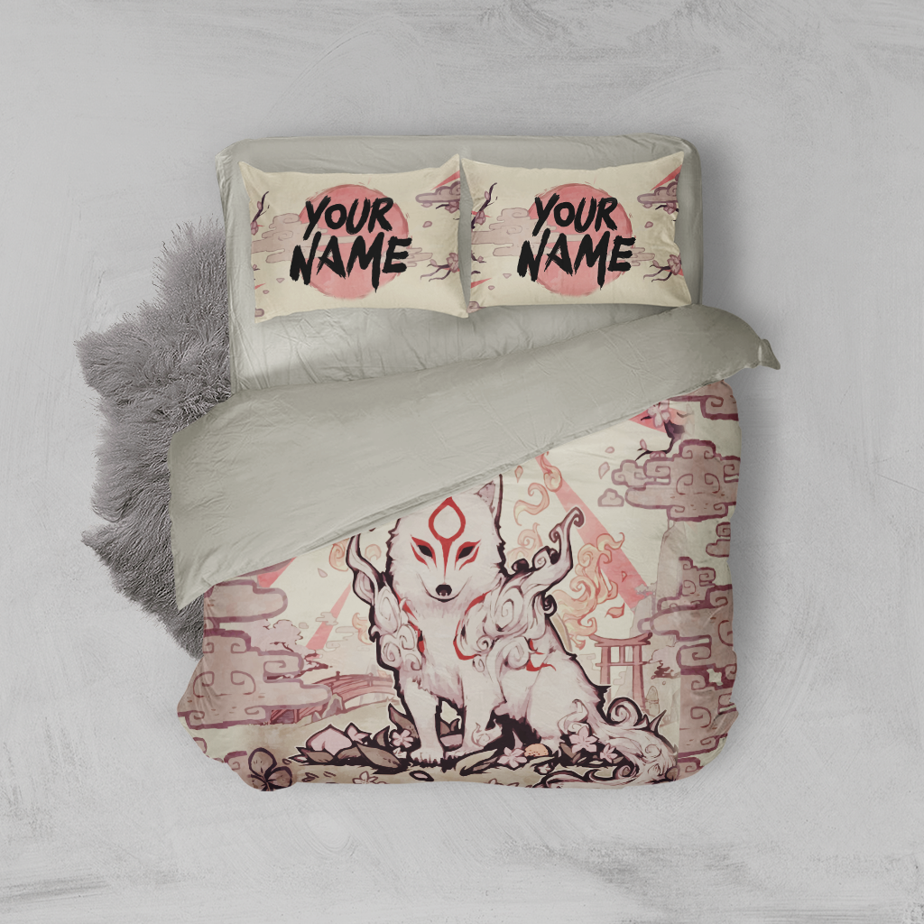 Okami-Customized 3D Bed Set Twin (3PCS)