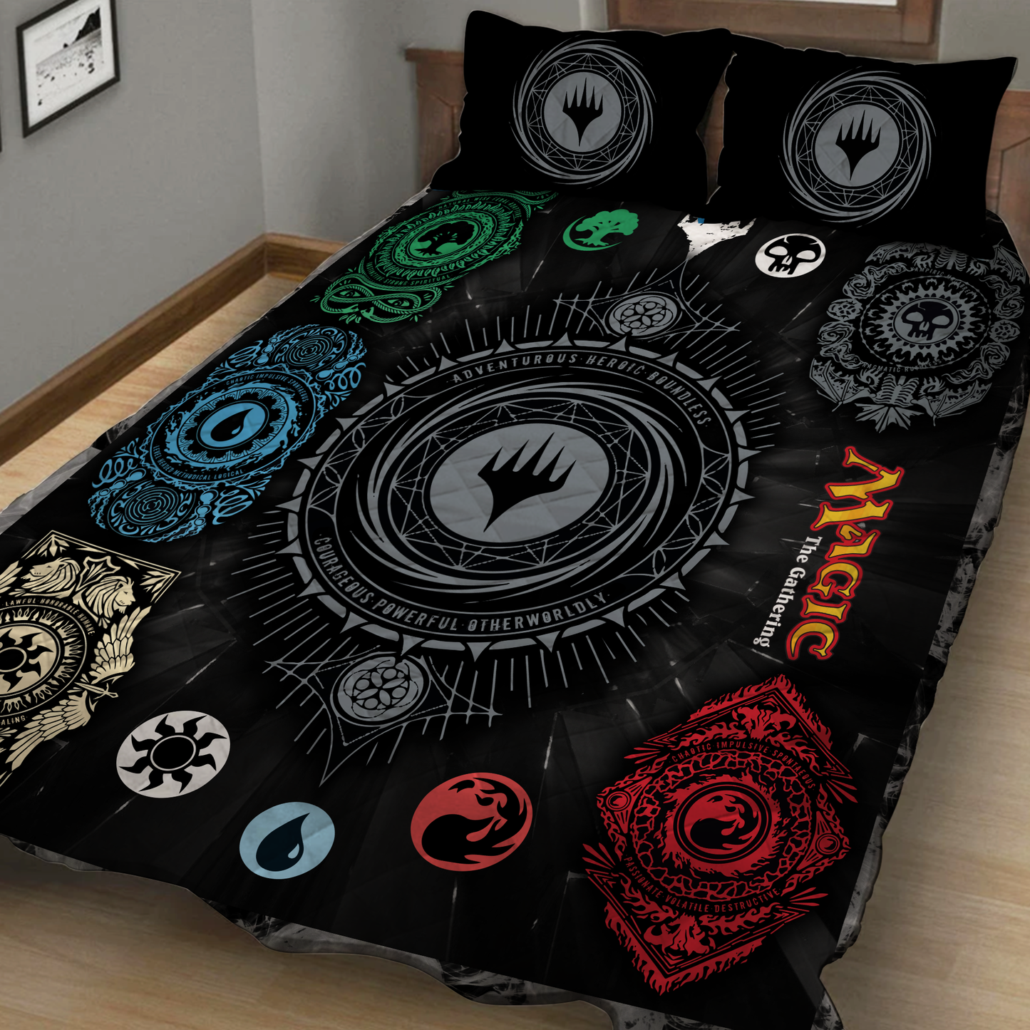 Magic: The Gathering Ornaments 3D Quilt Bed Set Quilt Set Twin (150x180CM)