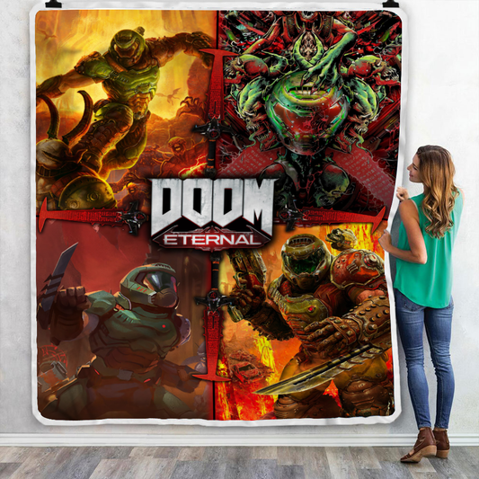 Doom Video Game Throw Blanket 130cm x 150cm