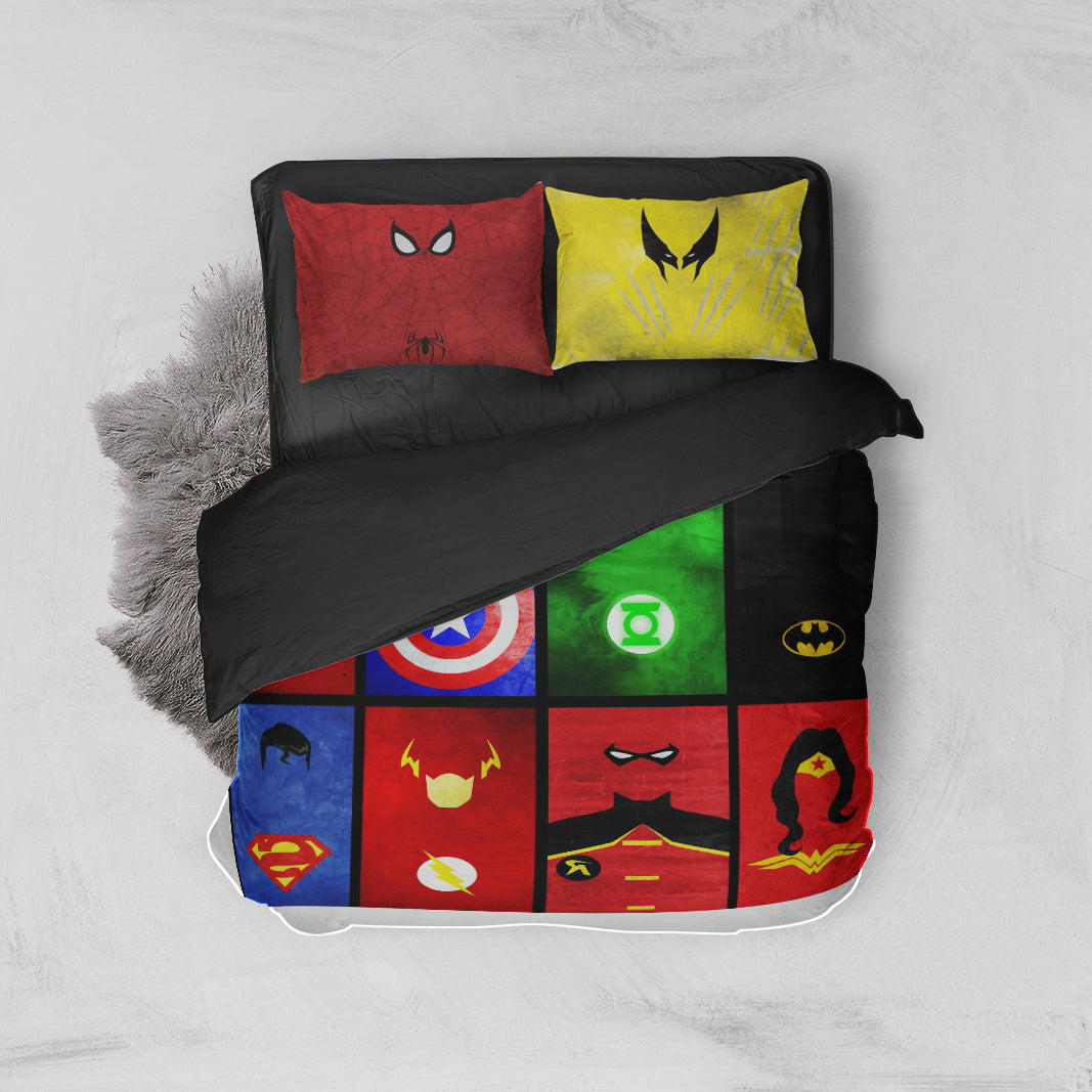 Marvel And DC Bed Set Twin (3PCS)