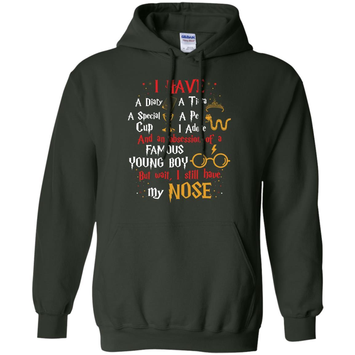 I Have A Diary, A Tiara, A Special Cup, A Pet I Adore And An Obsession Of A Famous Young Boy Harry Potter Fan T-shirt Forest Green S