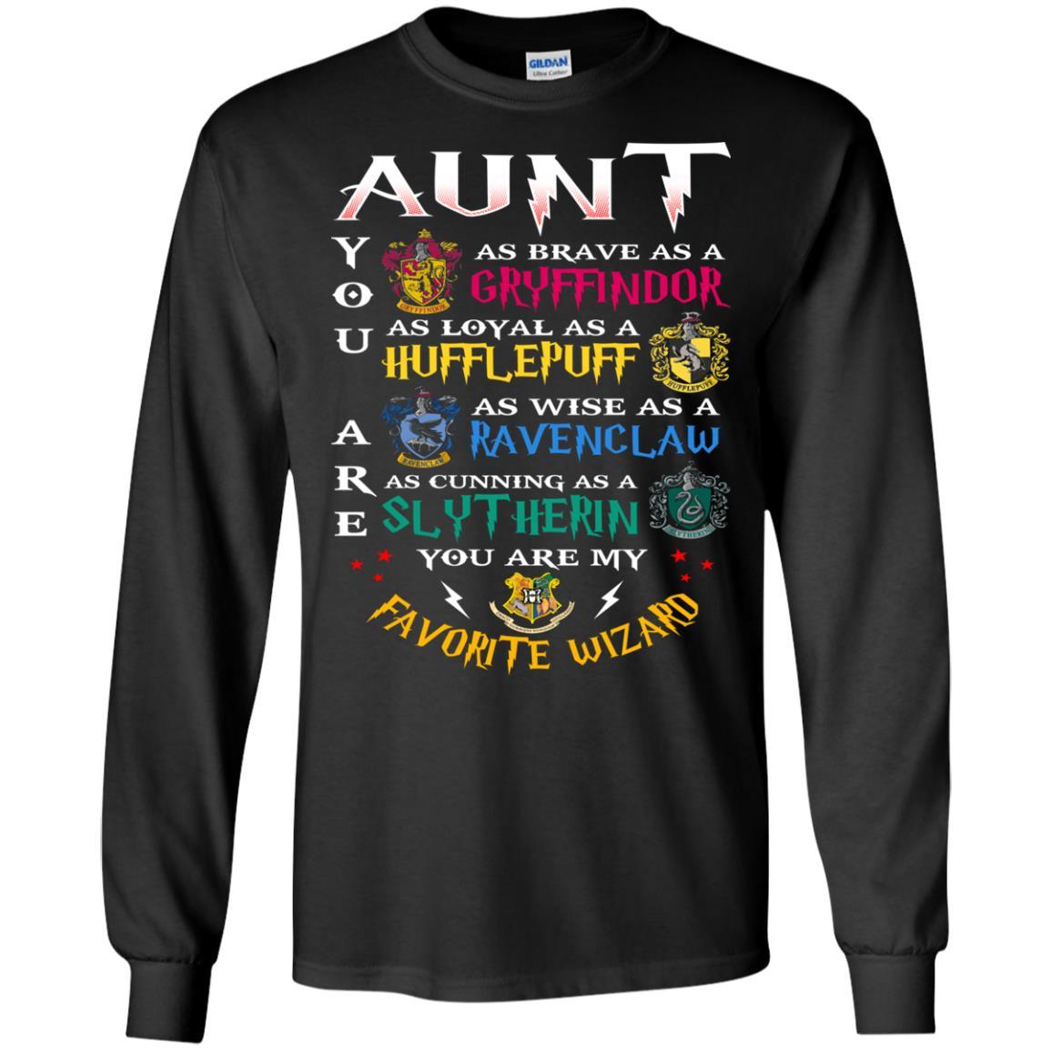 Aunt My Favorite Wizard Harry Potter Fan T-shirt Black S