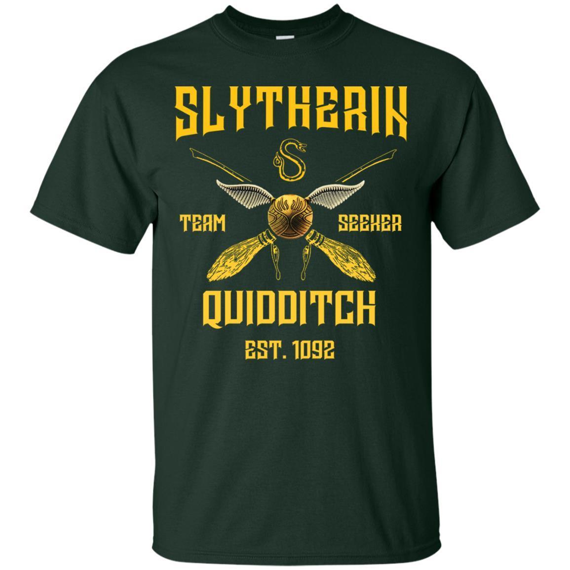 Slytherin Quiddith Team Seeker Est 1092 Harry Potter Shirt Forest S