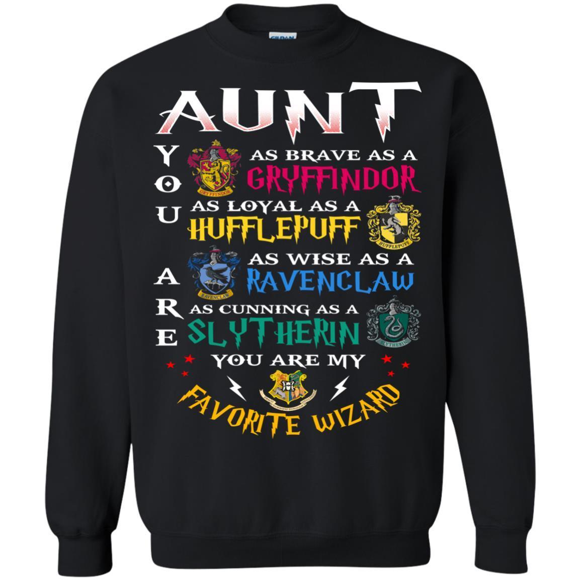 Aunt My Favorite Wizard Harry Potter Fan T-shirt Black S