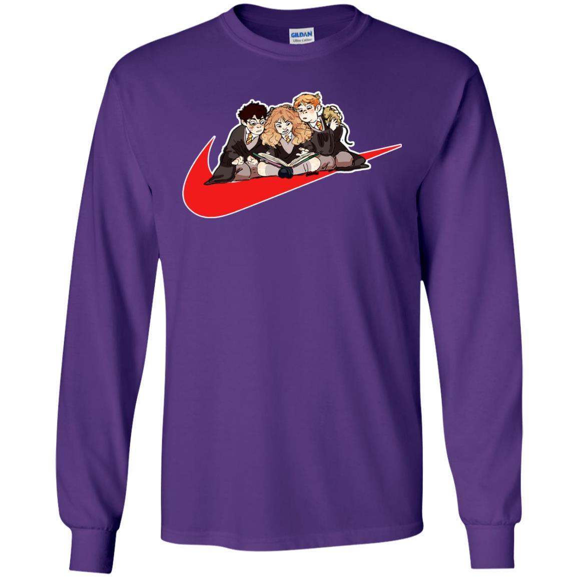 Harry Ron Hermione Gryffindor House Harry Potter Fan Shirt Purple S