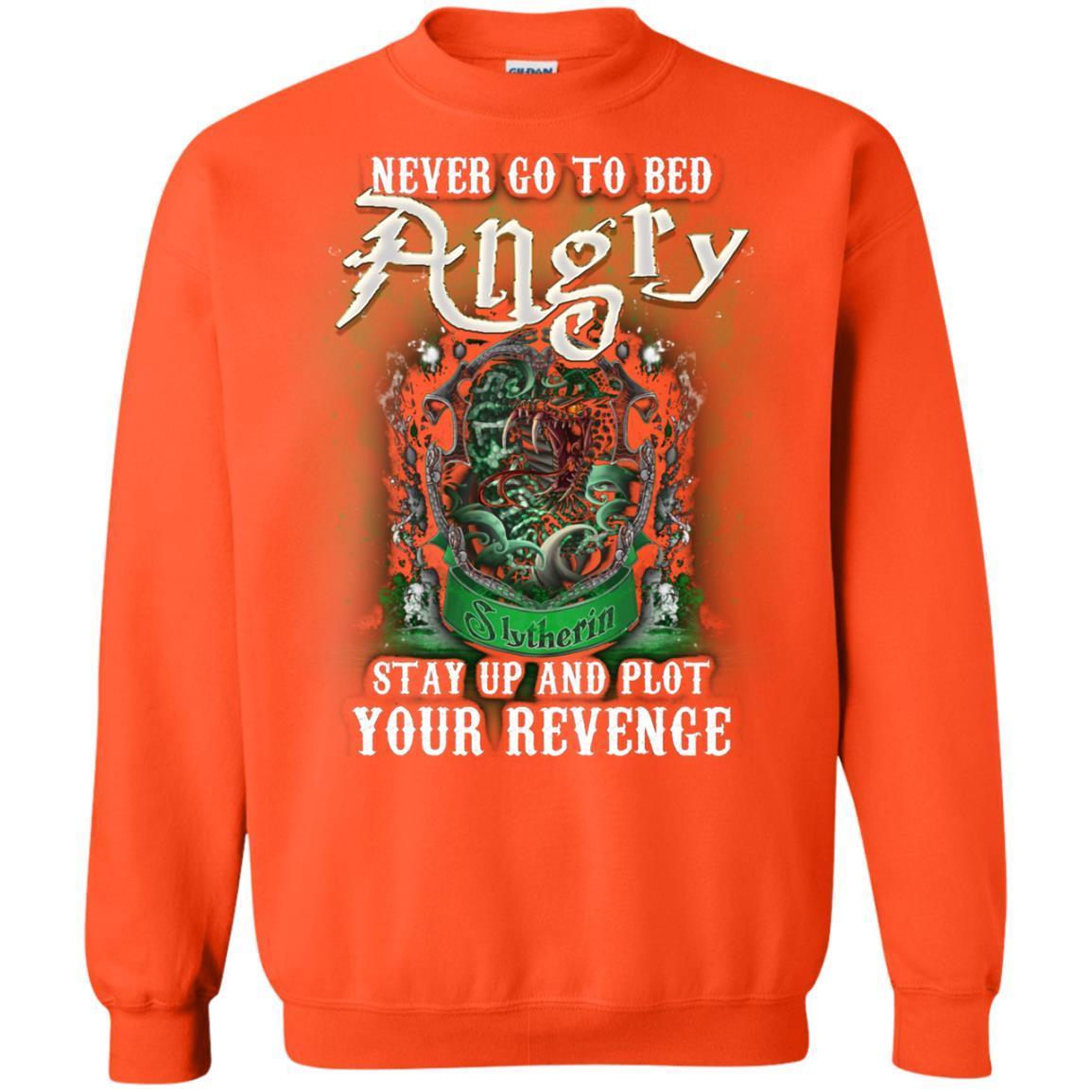 Never Go To Bed Angry Stay Up And Plot Your Revenge Slytherin House Harry Potter Shirt