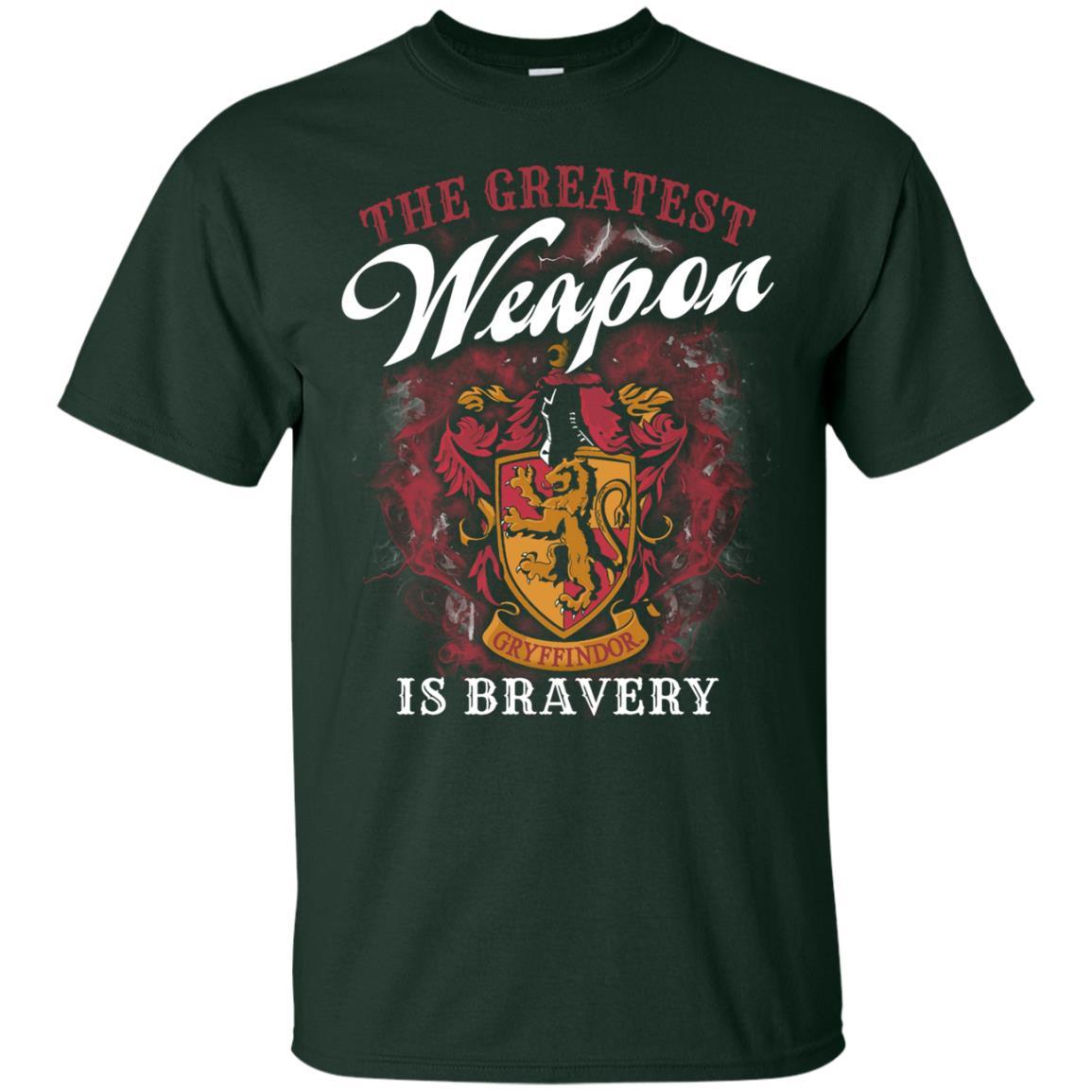The Greatest Weapon Is Bravery Harry Potter Fan T-shirt Forest S
