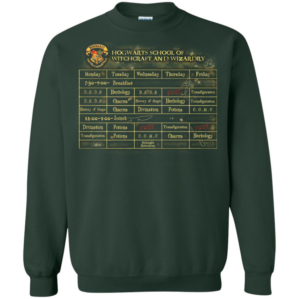 Harry's Schedule Harry Potter Shirt Forest Green S