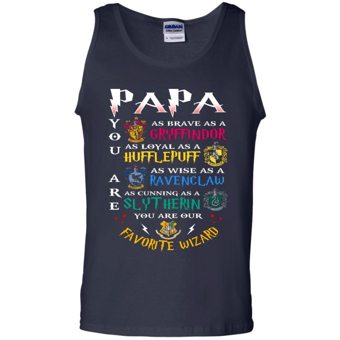 Papa Our Favorite Wizard Harry Potter Fan T-shirt Navy S