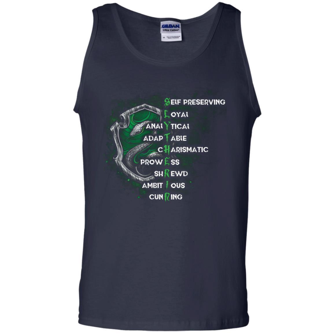 Slytherin House Harry Potter Fan Shirt Navy S
