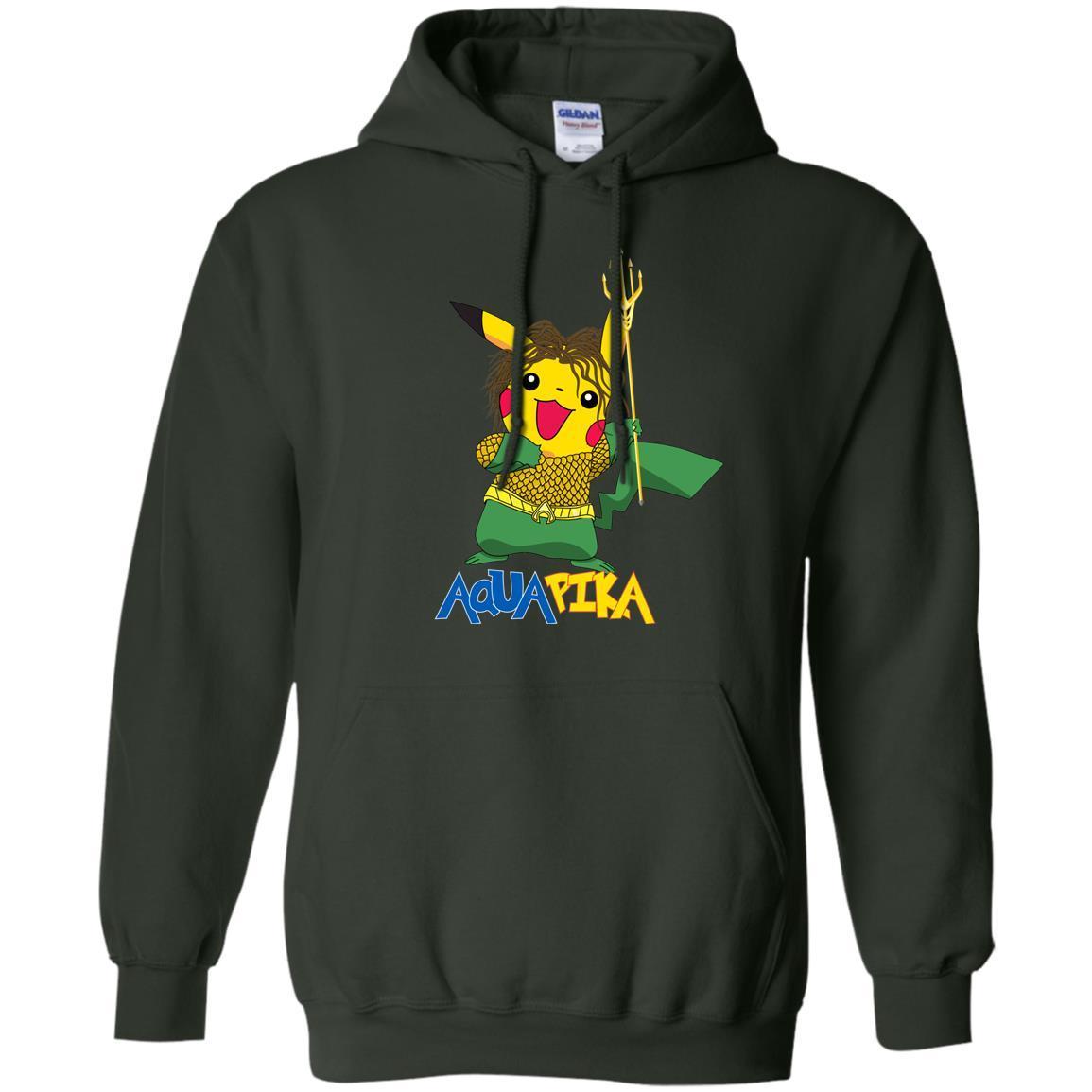 Aquapika Aquaman Piakachu Fan Shirt Forest Green S