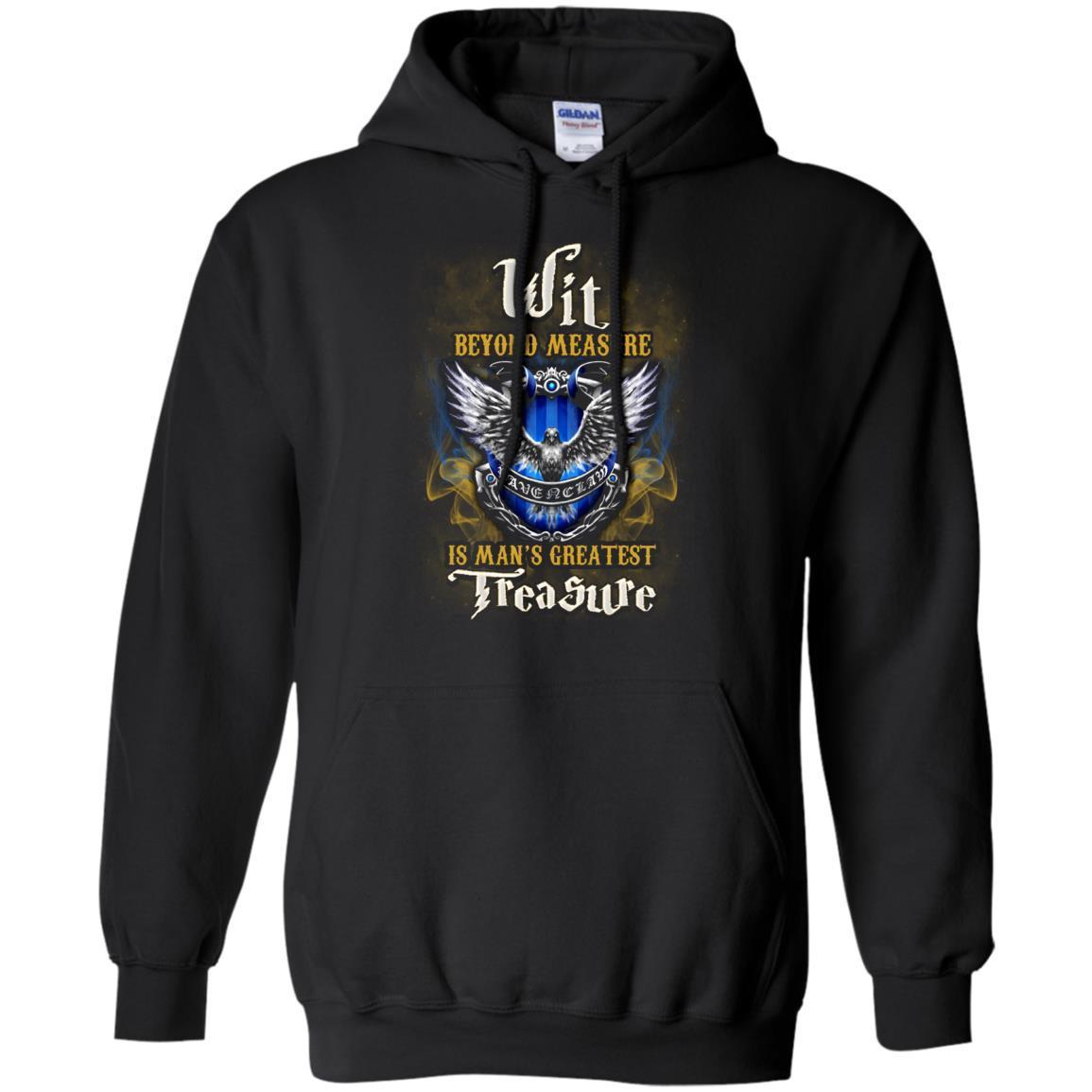 Wit Beyond Measure Is Man's Greatest Treasure Ravenclaw House Harry Potter Fan Shirt Black S