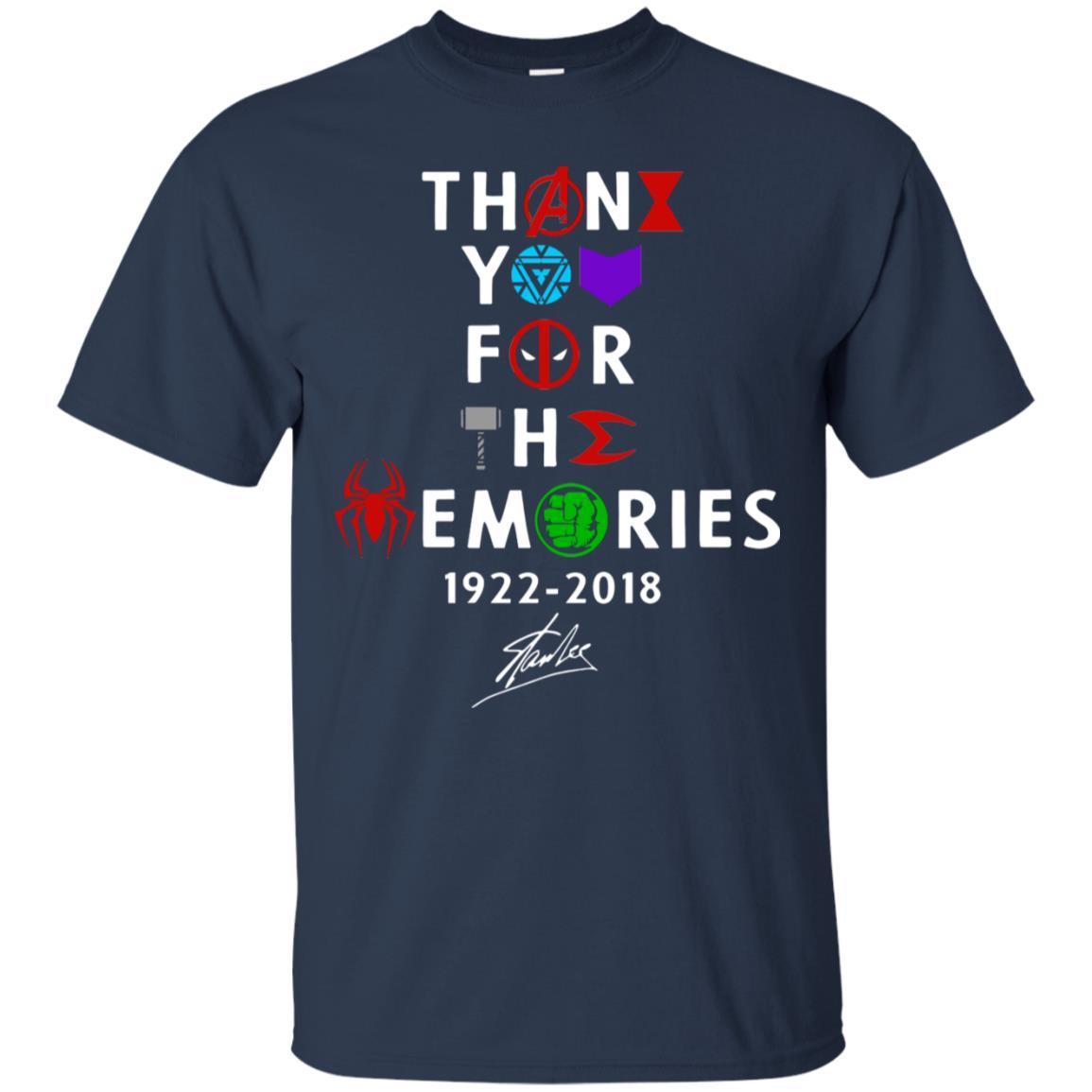 Thank You For The Memories Stan Lee Movie Hero Fan Shirt