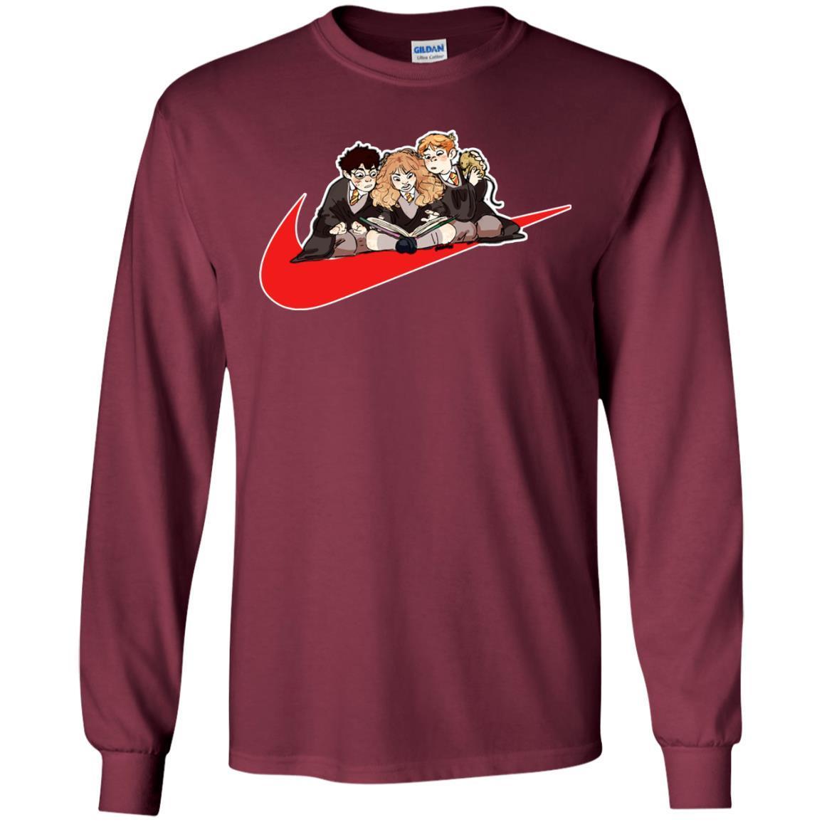 Harry Ron Hermione Gryffindor House Harry Potter Fan Shirt Maroon S