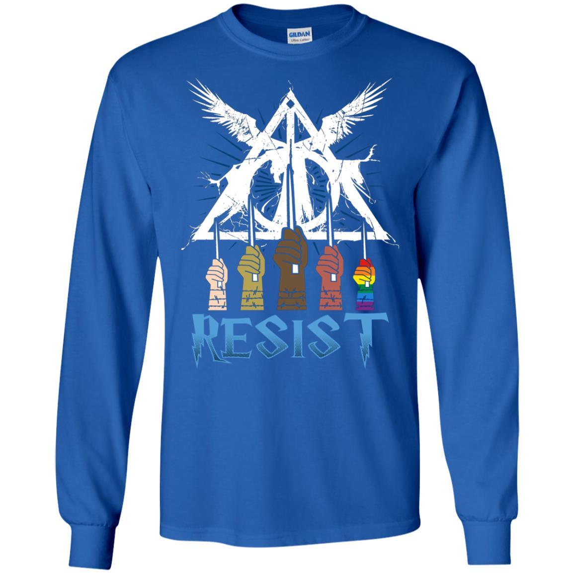 Resist Harry Potter Fan T-shirt Royal S