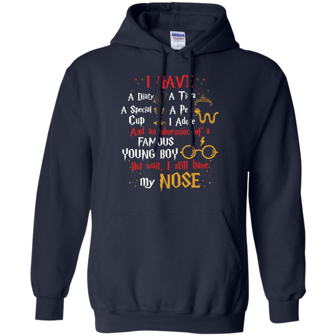 I Have A Diary, A Tiara, A Special Cup, A Pet I Adore And An Obsession Of A Famous Young Boy Harry Potter Fan T-shirt Navy S