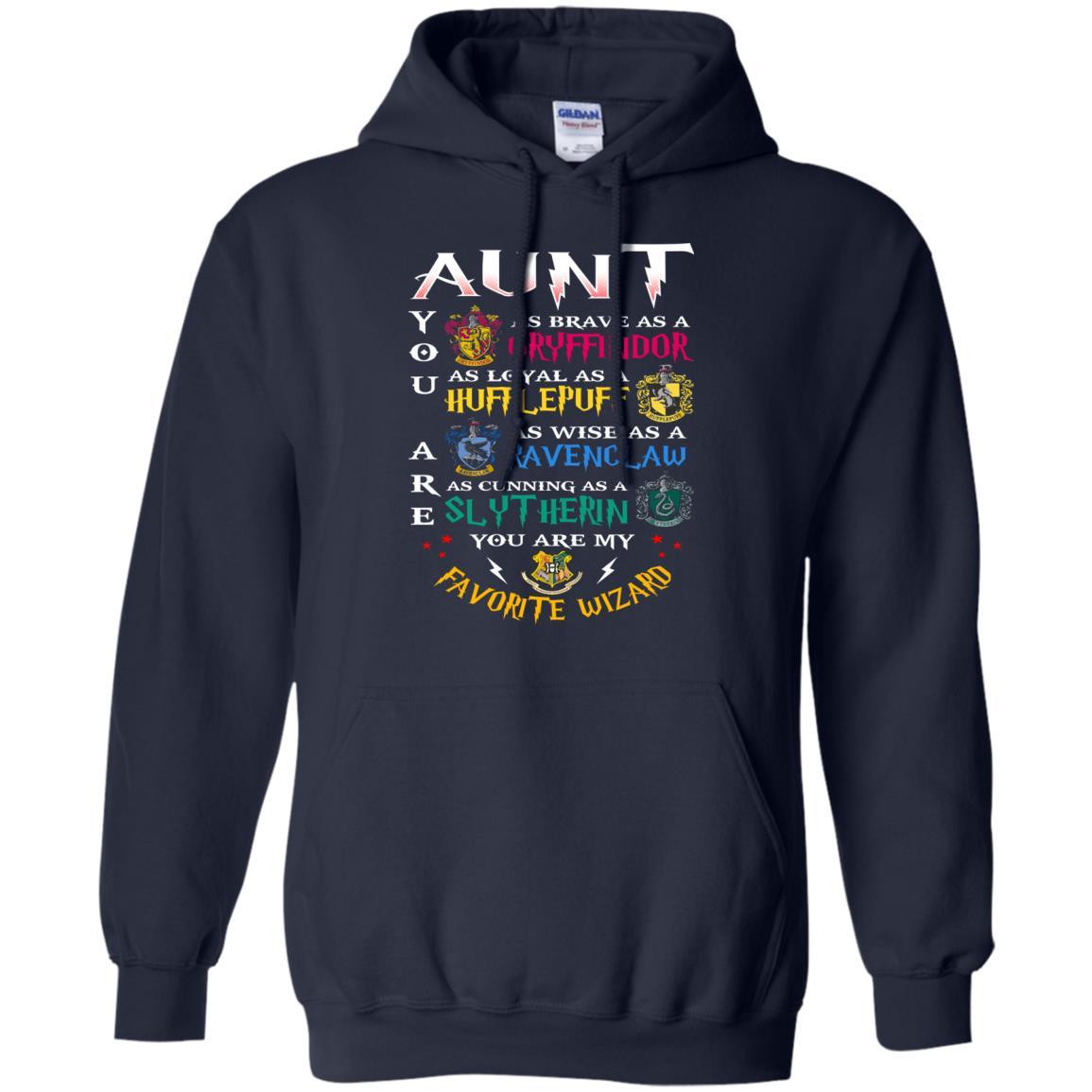 Aunt My Favorite Wizard Harry Potter Fan T-shirt Navy S