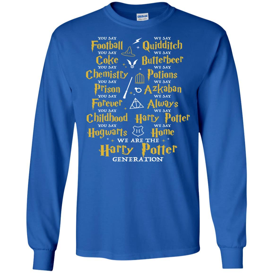 We Are The Harry Potter Generation Movie Fan T-shirt Royal S